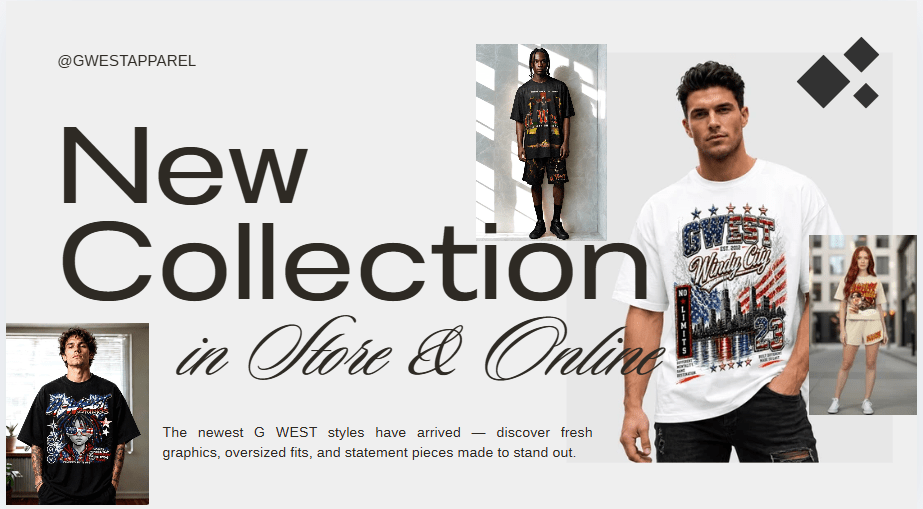 New Drops – New Graphic Tees & Streetwear | G West Apparel - G West