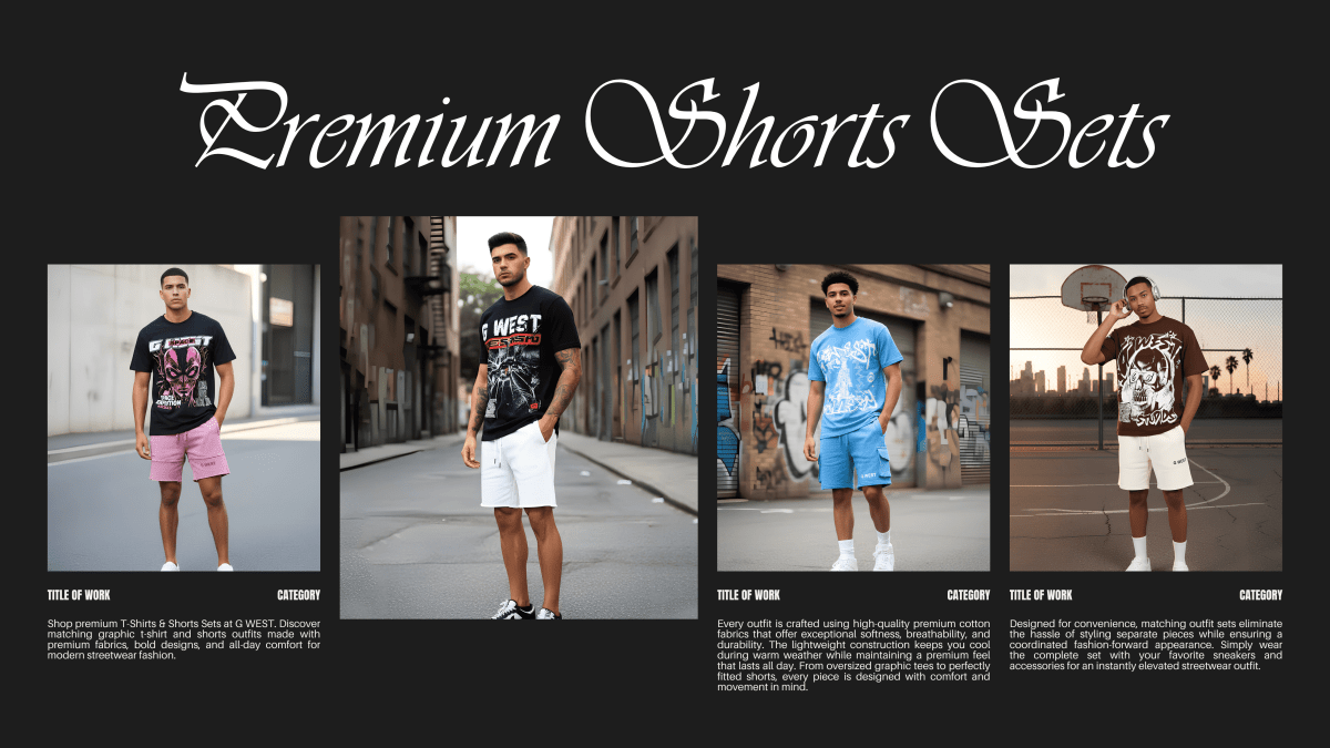 T-Shirts & Shorts Sets – Premium Matching Outfit Sets | G WEST - G West