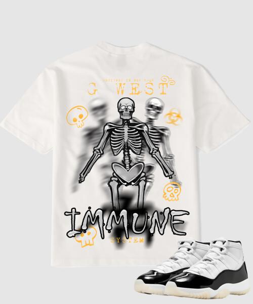 G West Gratitude Immune CREAM T-Shirt : GWPPT9013 - 3 COLORS