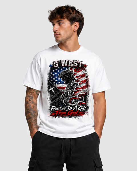 G WEST FREEDOM IS A GIFT T-SHIRT
