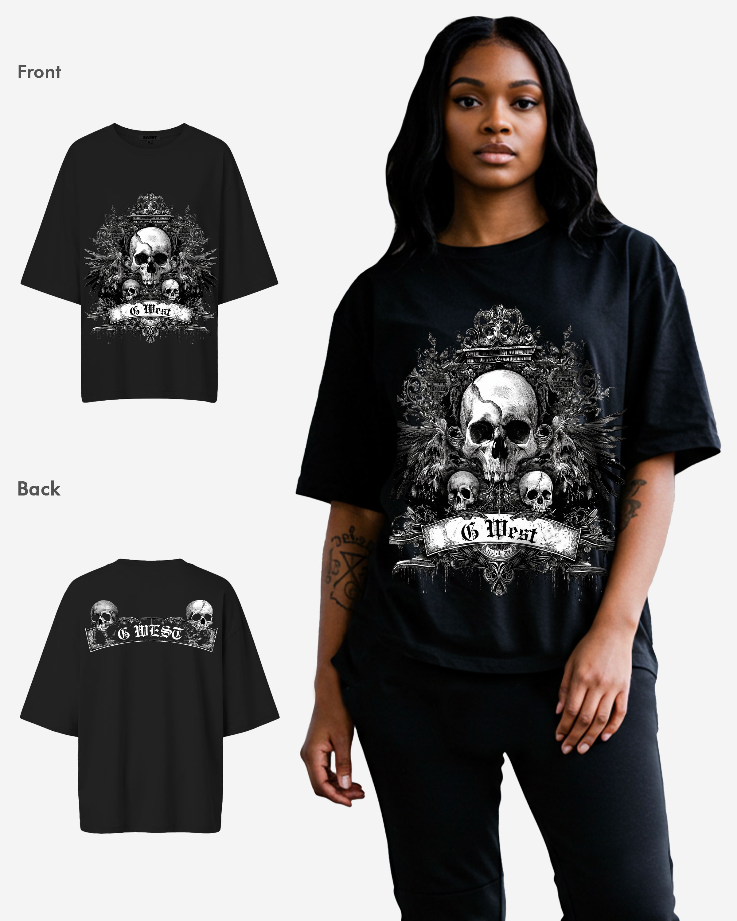 G West Hell City Oversized Tee - WOMEN - G West