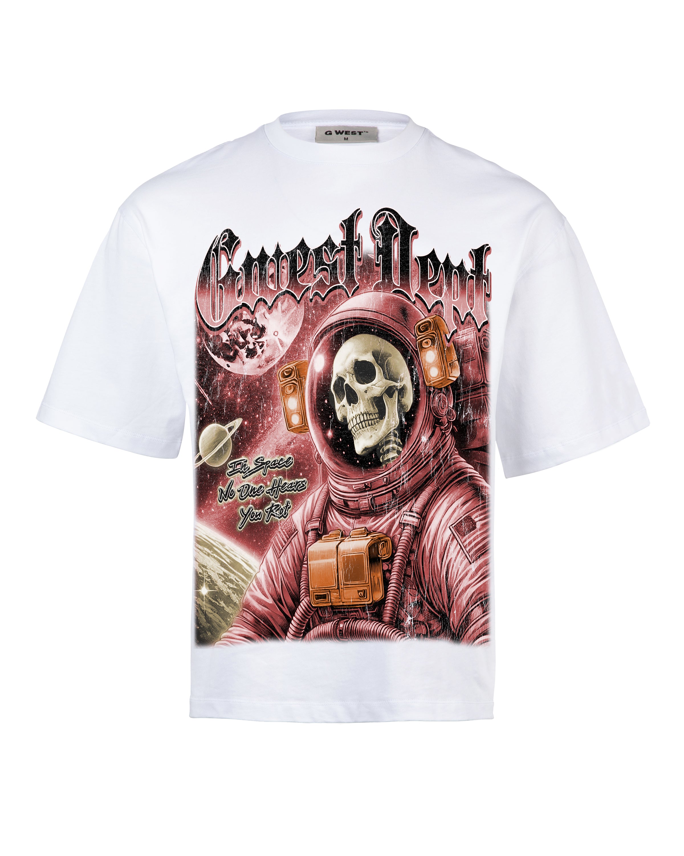 G West Rhinestone Astro Ghost Oversized Men's T-Shirt - G West