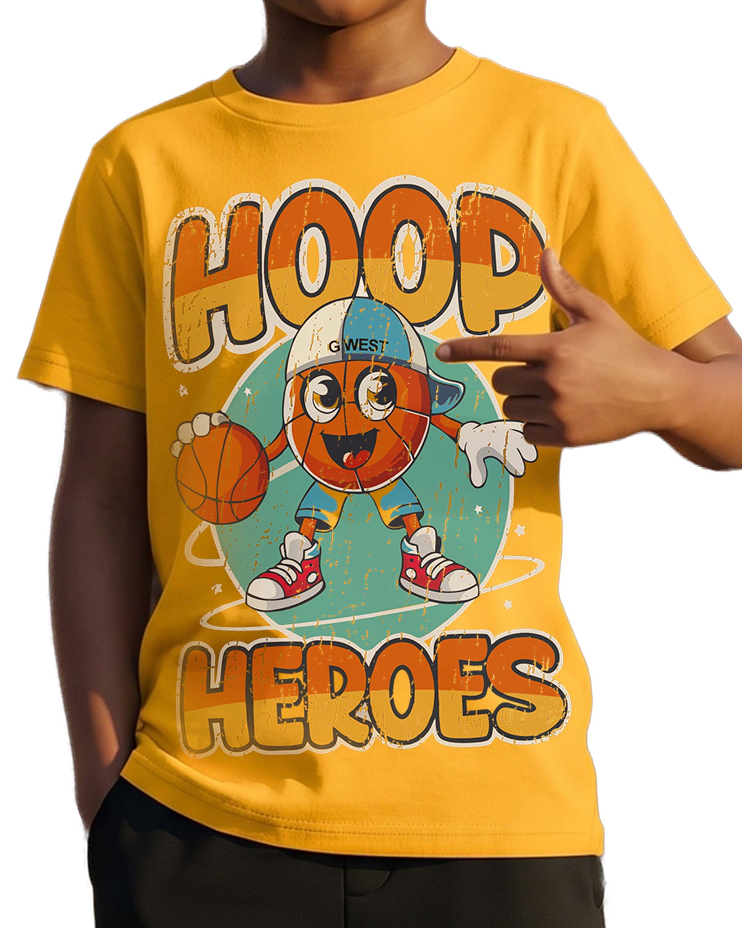 G West Kids Hoop Heroes Tee - Dtpbasty9072 - G West