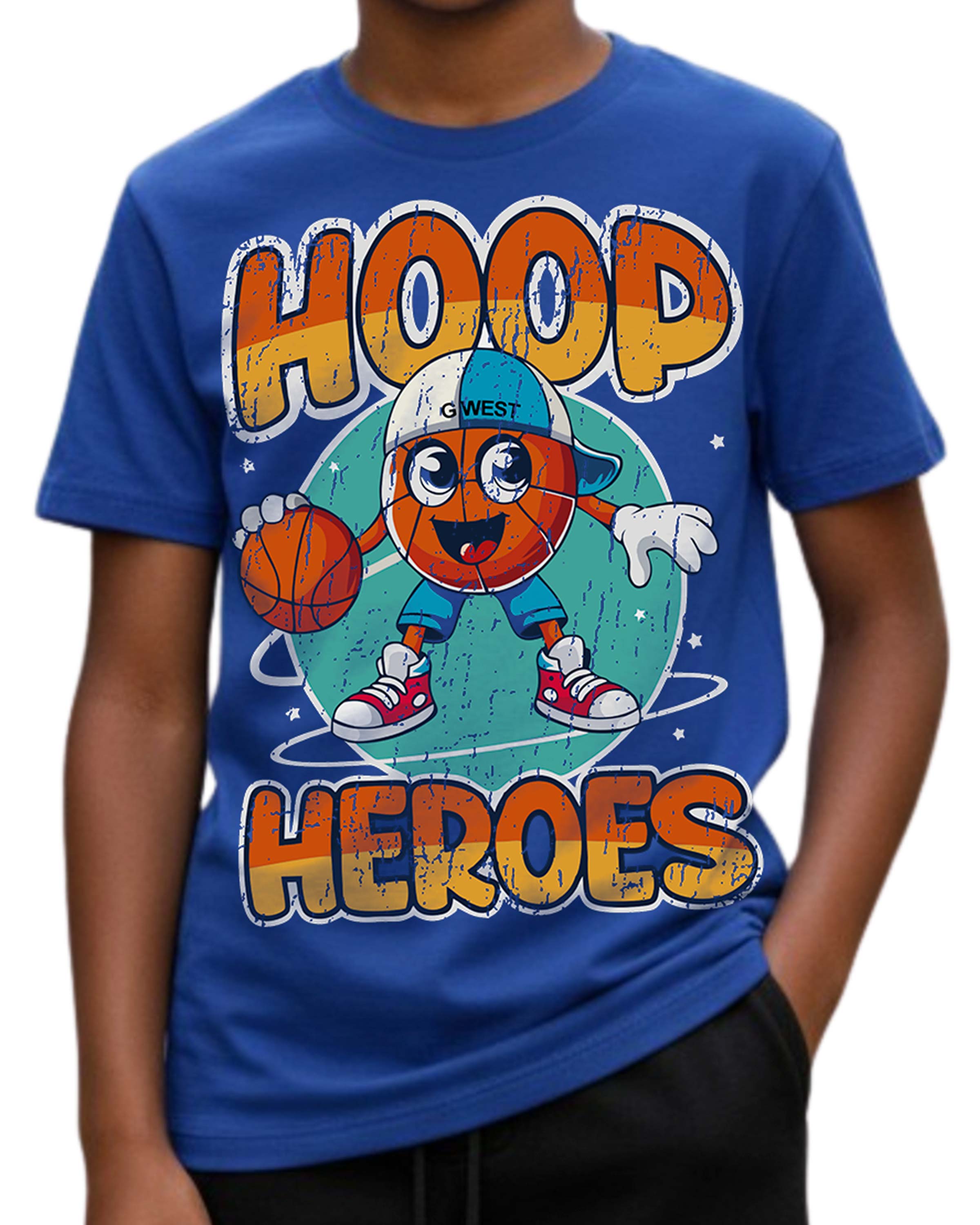 G West Kids Hoop Heroes Tee - Dtpbasty9072 - G West