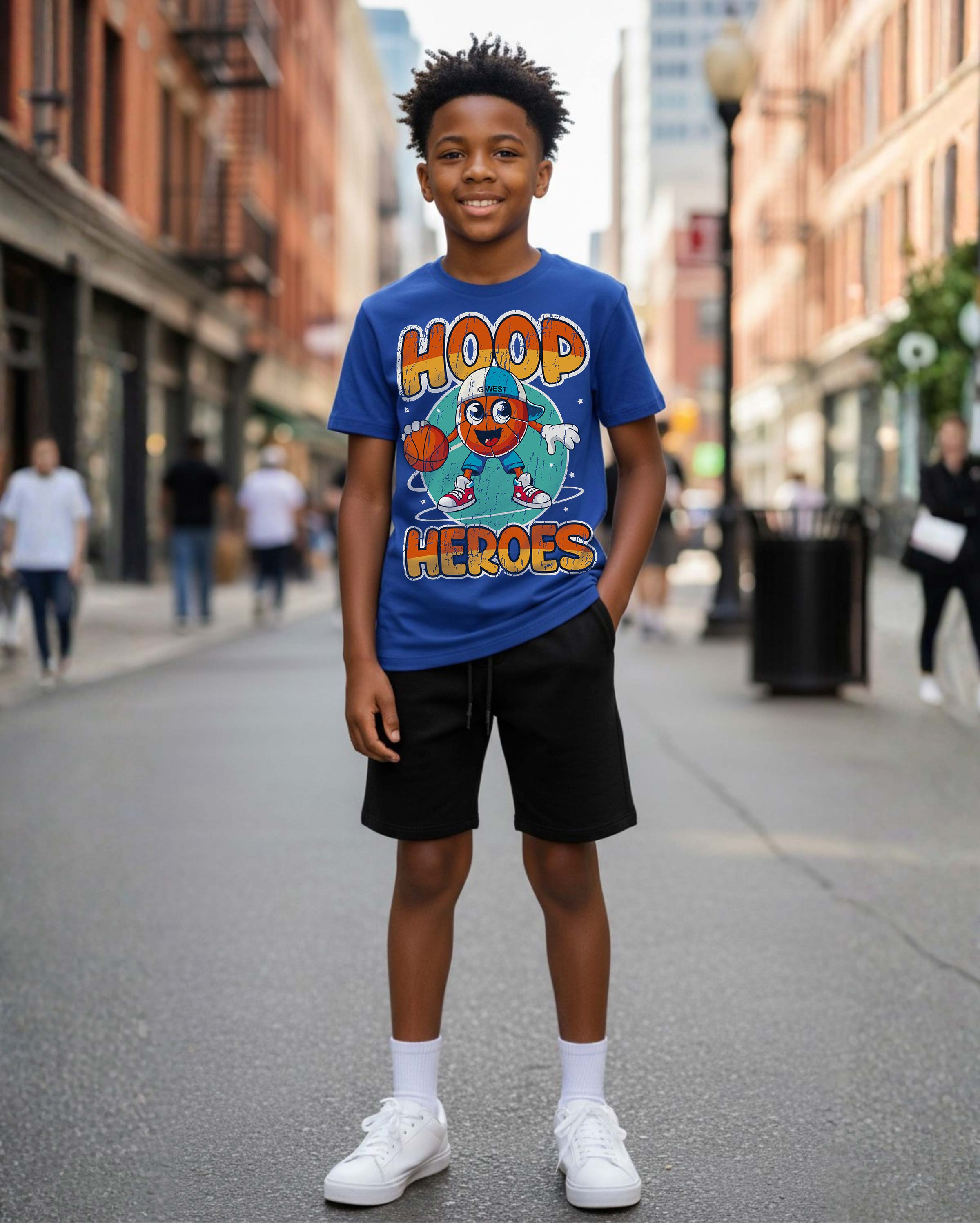 G West Kids Hoop Heroes Tee - Dtpbasty9072 - G West