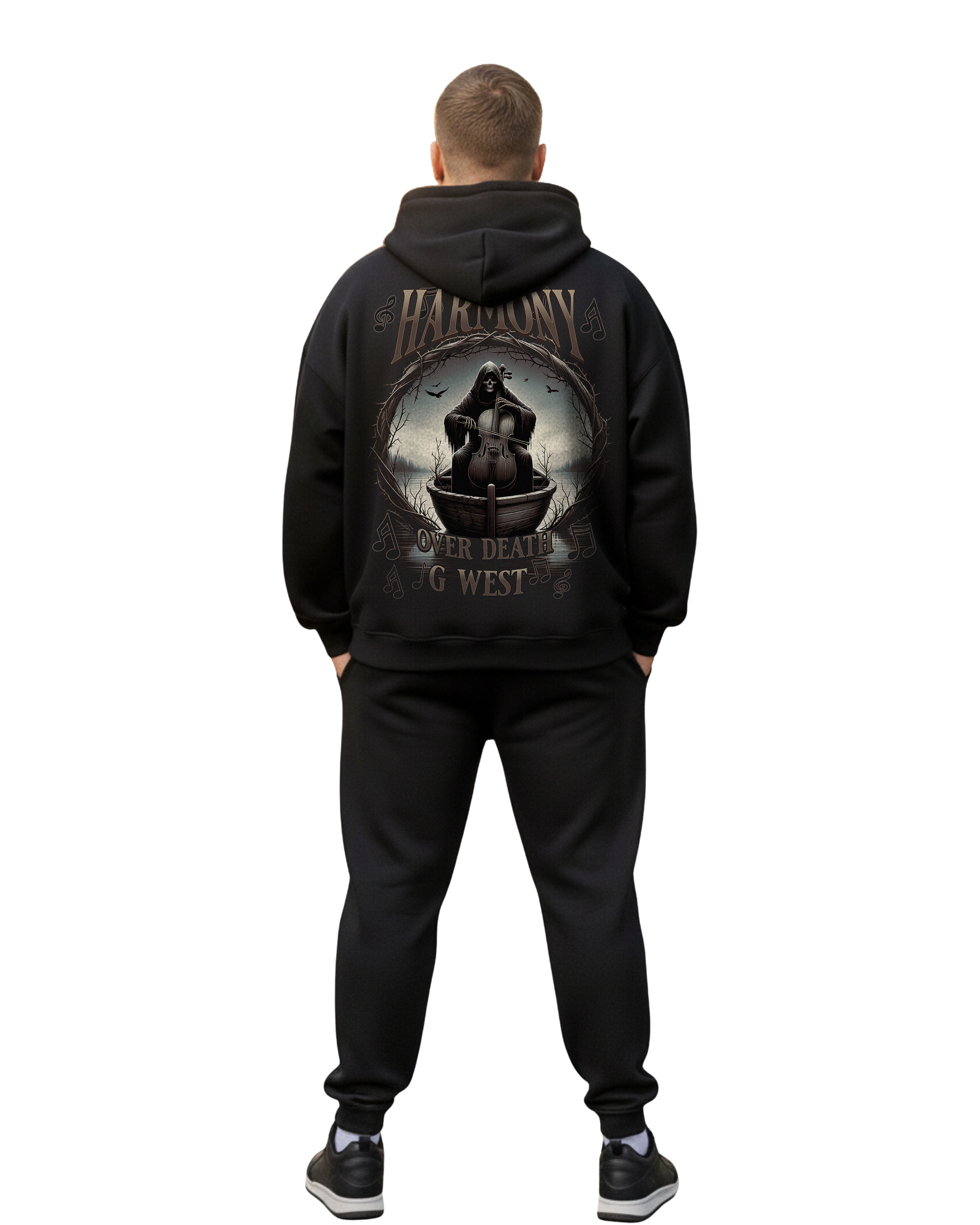 G West Rhinestone Symphony Of Shadows Big And Tall Hoodie - G West