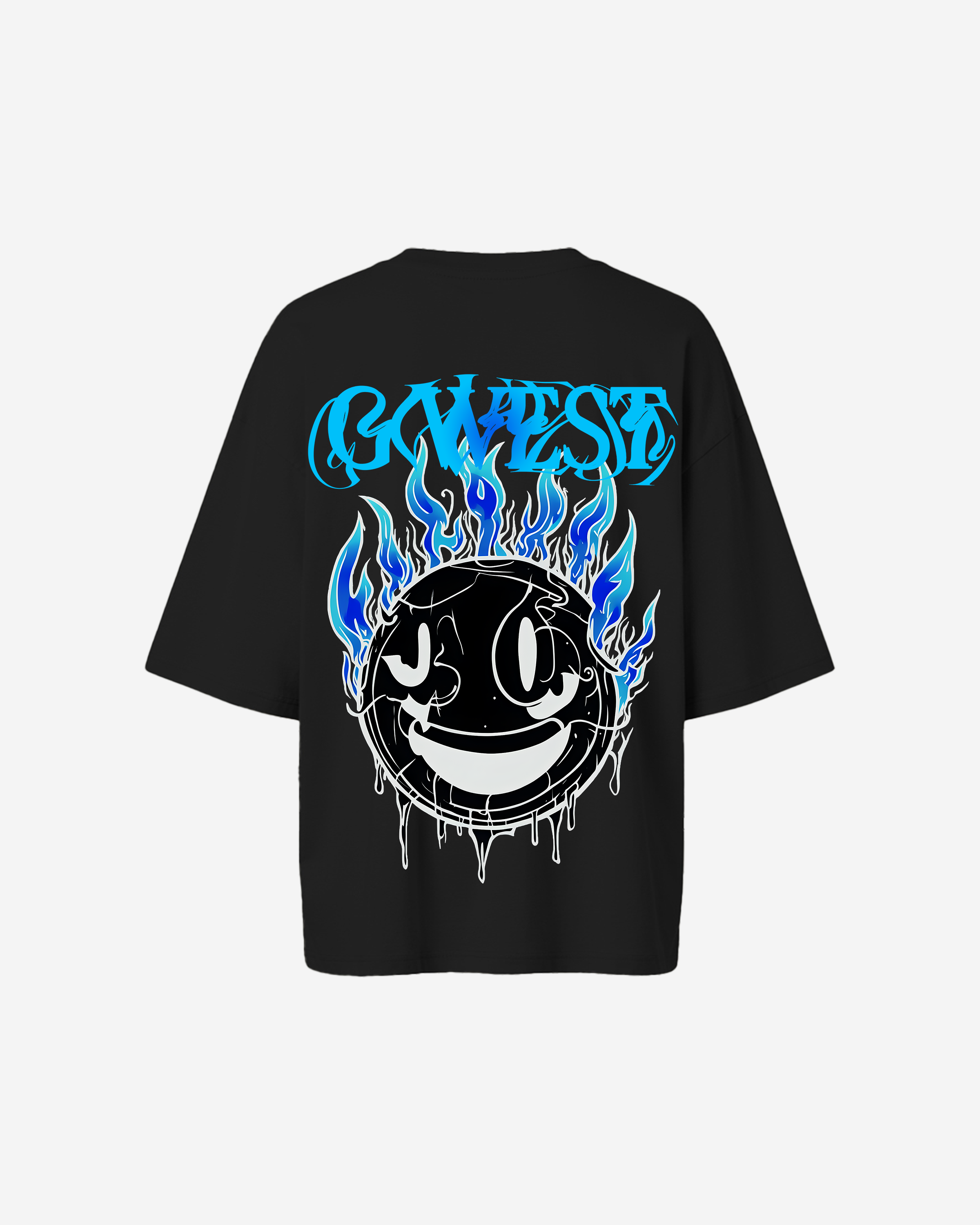 G West Oversized Aqua Smile Tee - WOMEN - G West