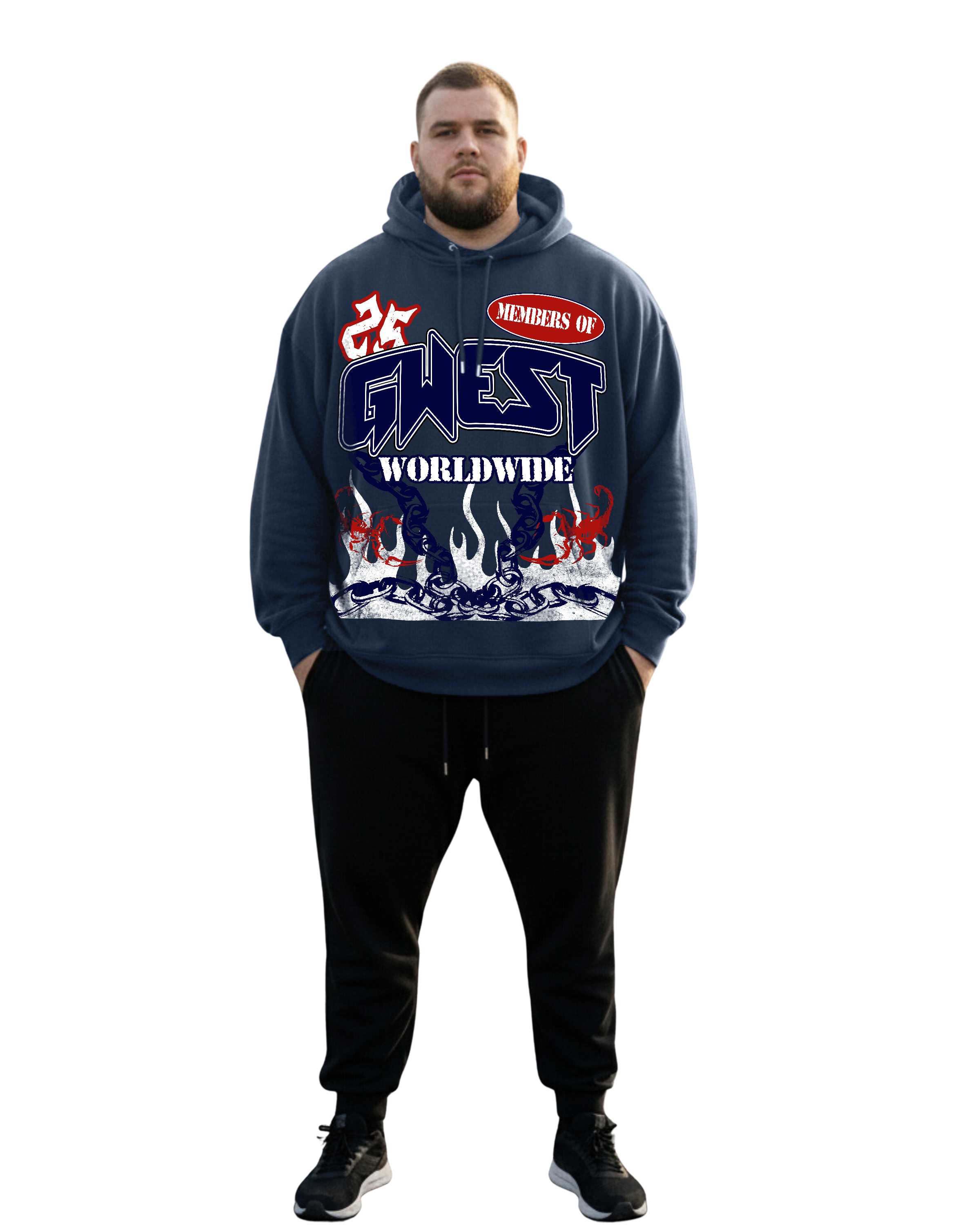 G West United Flames Big And Tall Hoodie - G West