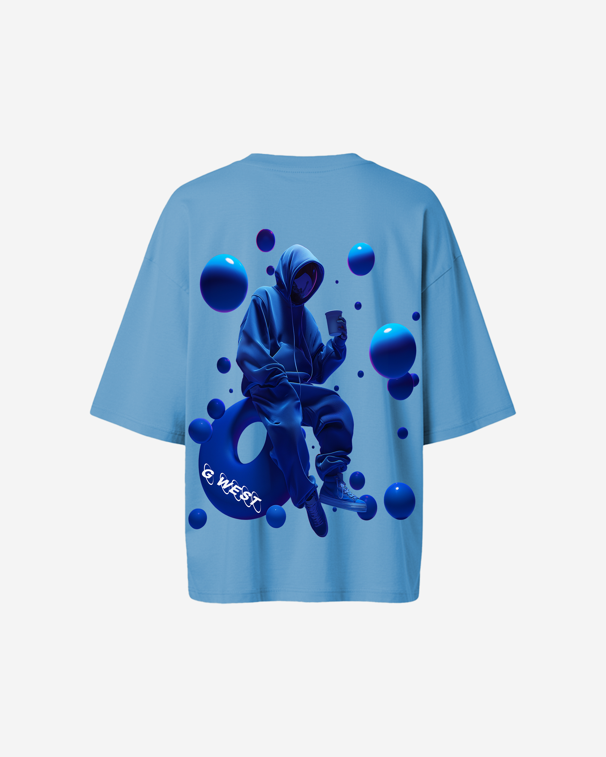 G West Oversized Blue Man Tee - WOMEN - G West