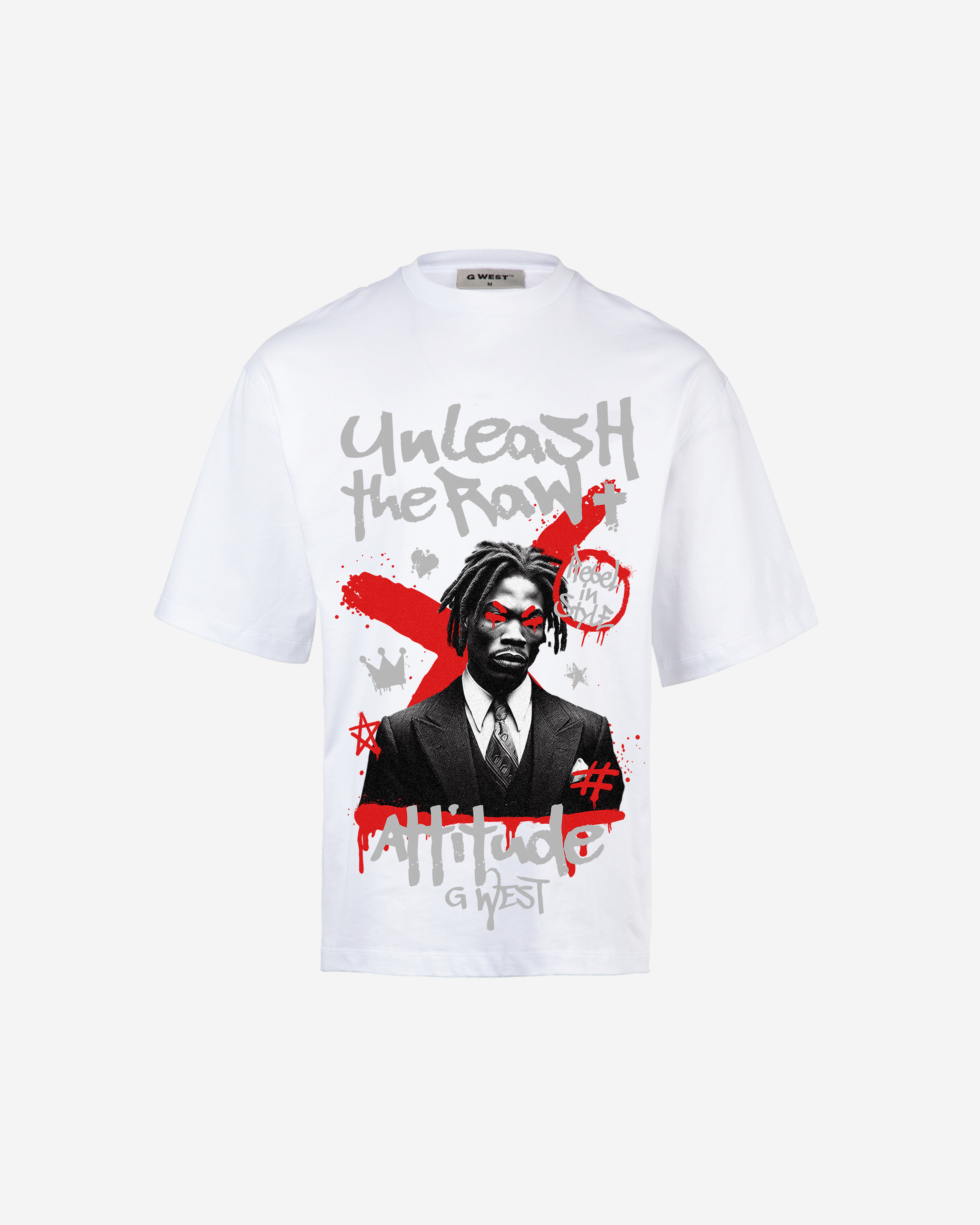 G-WEST UNLEASH THE RAW OVERSIZED TEE GWROJMT86 - G West