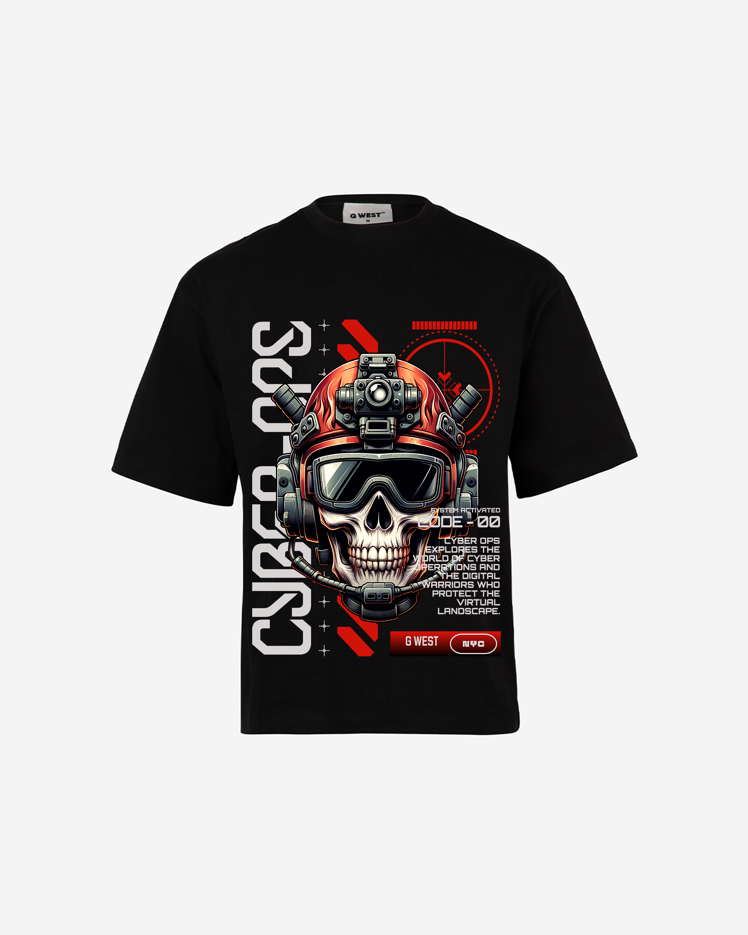 G-WEST CYBER OVERSIZED TEE GWROJMT186 - G West