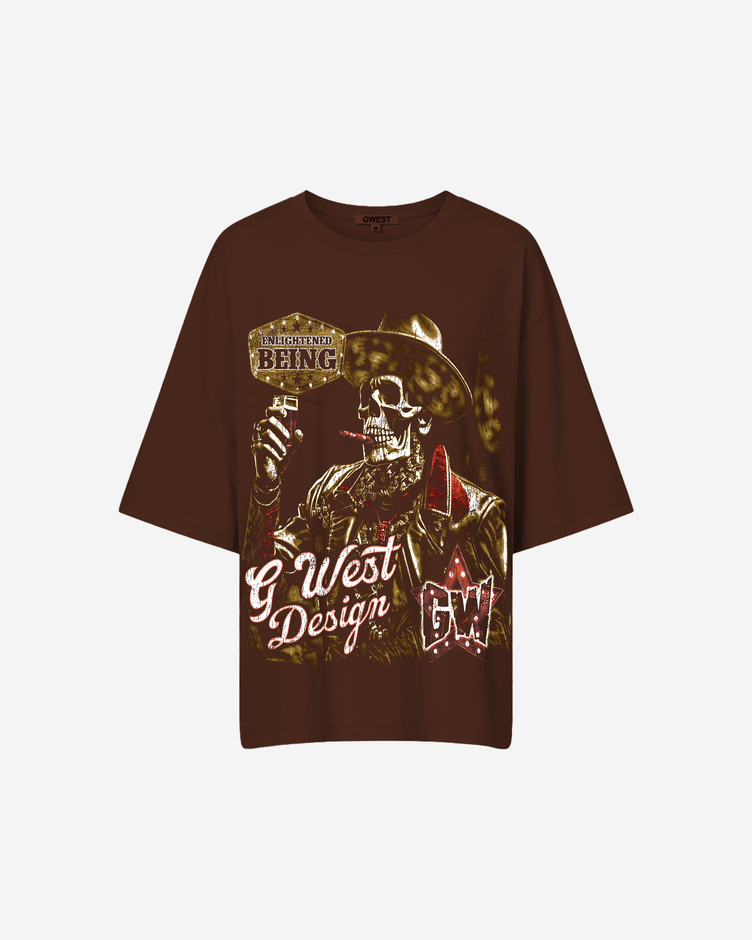 G West Being Enlightened Acid Wash Premium Oversized Tee - WOMEN - G West