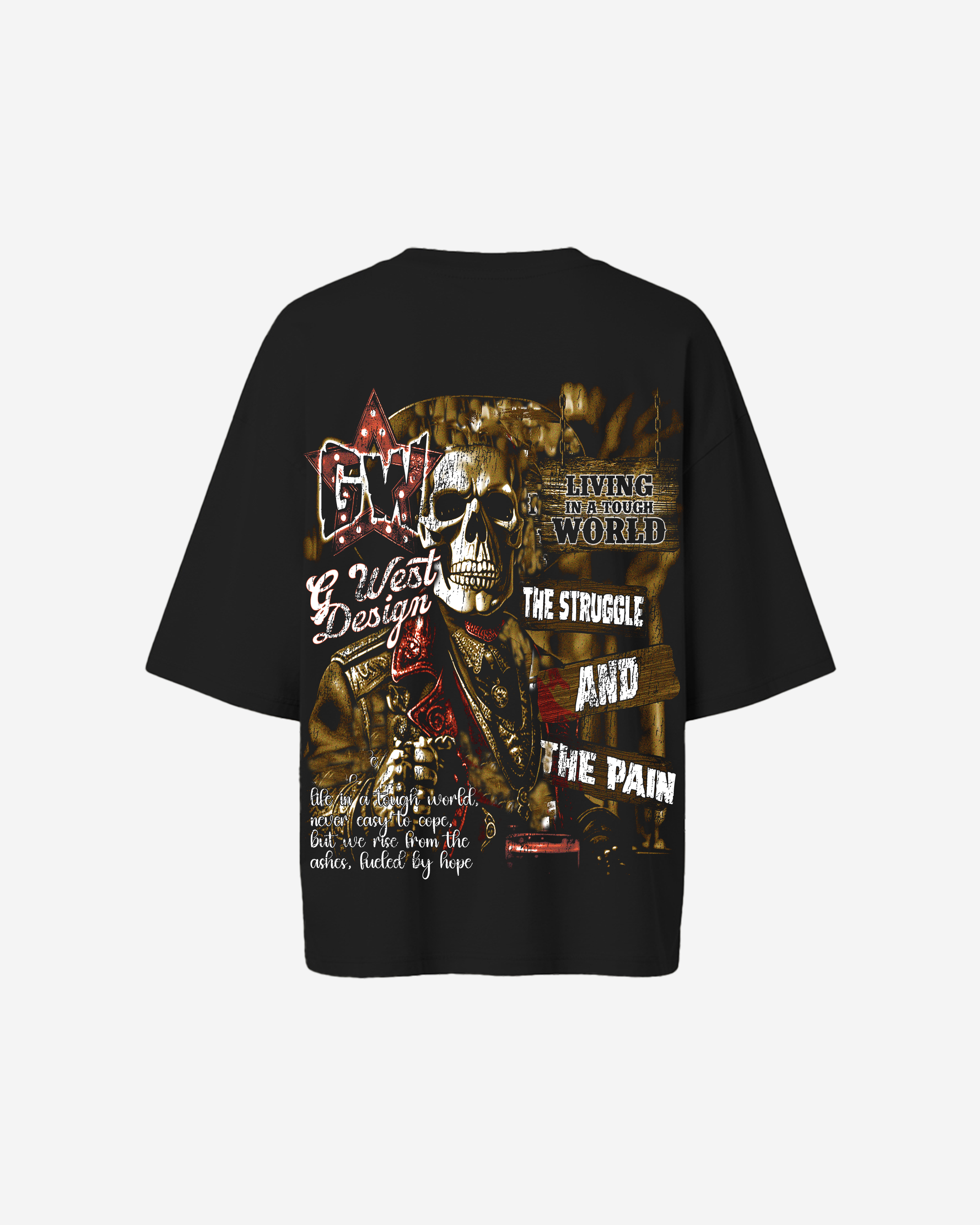 G West Being Enlightened Acid Wash Premium Oversized Tee - WOMEN - G West