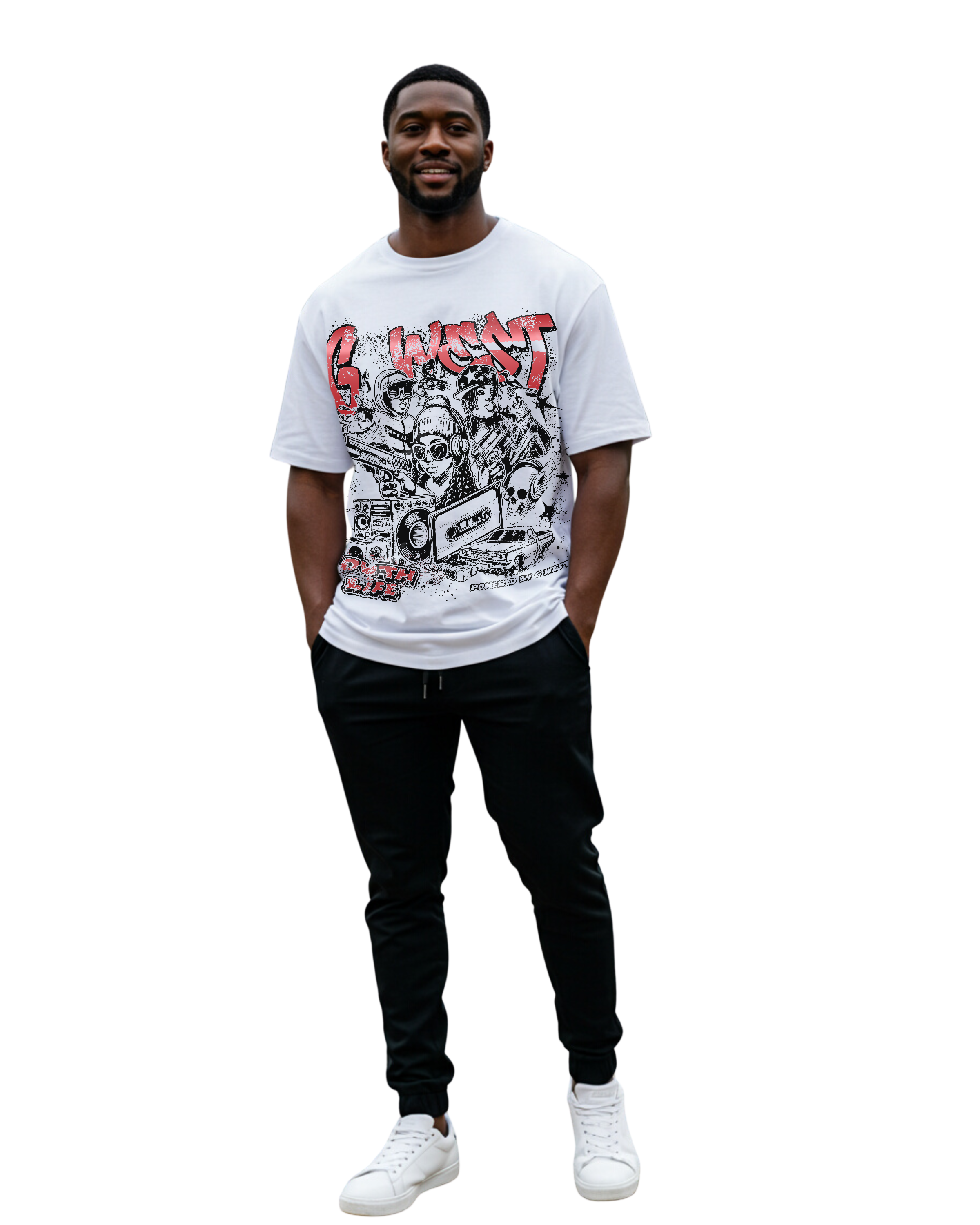 G West Rhinestone Youth Hustle Oversized T-Shirt - G West