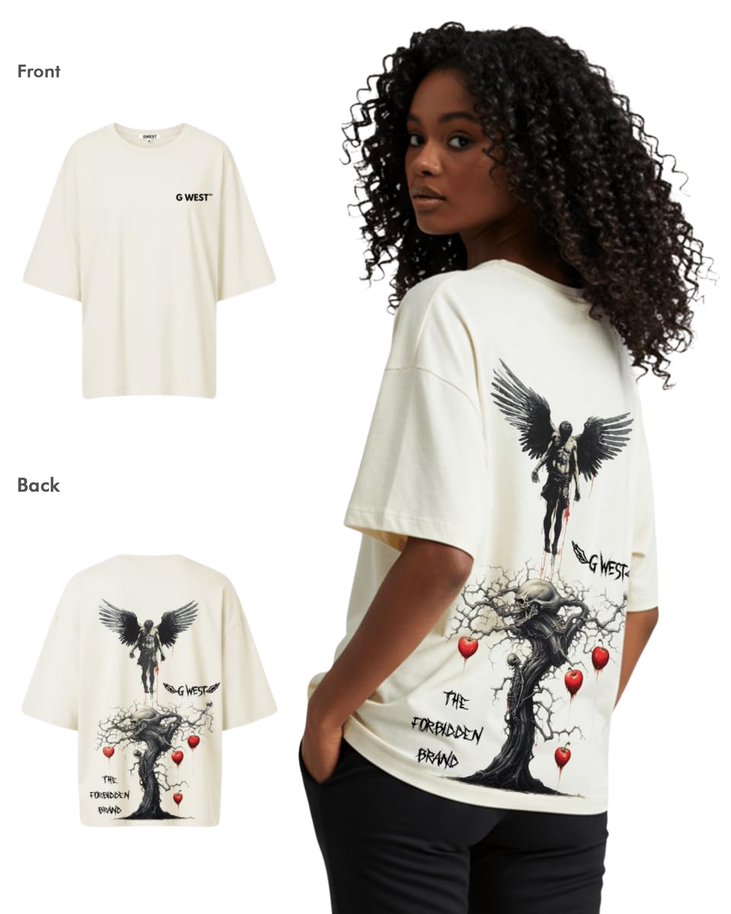 G West Womens Oversized Forbidden Brand Tee - G West