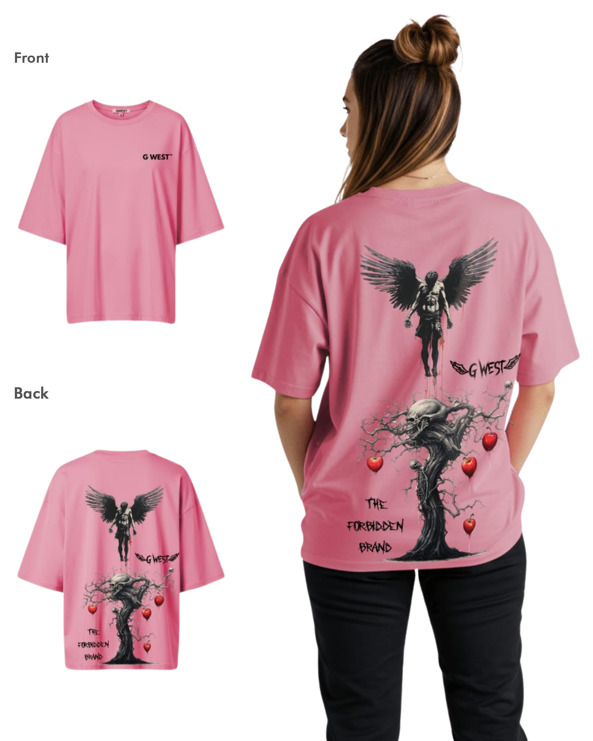 G West Womens Oversized Forbidden Brand Tee - G West