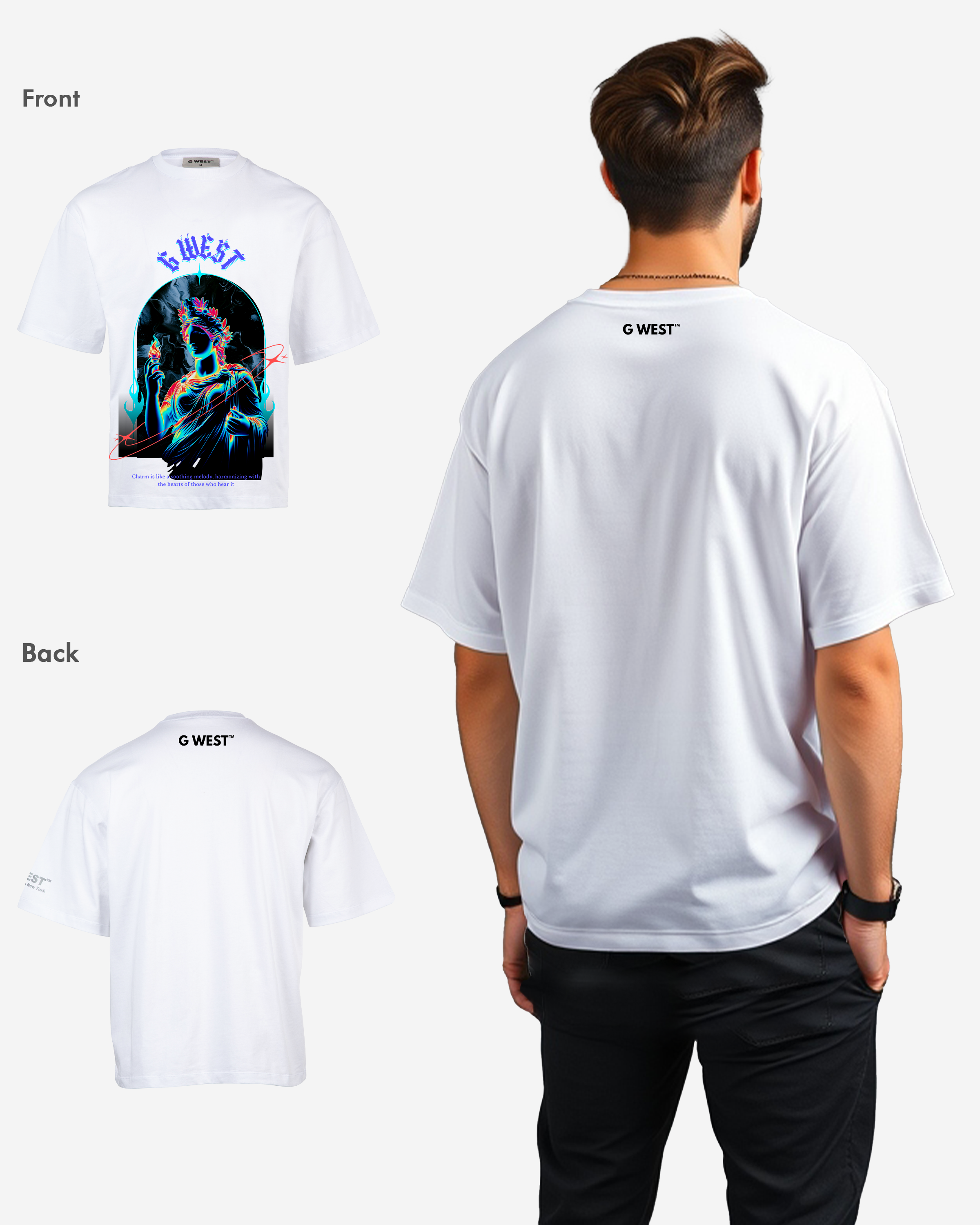 G-WEST OVERSTRESSED OVERSIZED TEE GWROJMT159 - G West