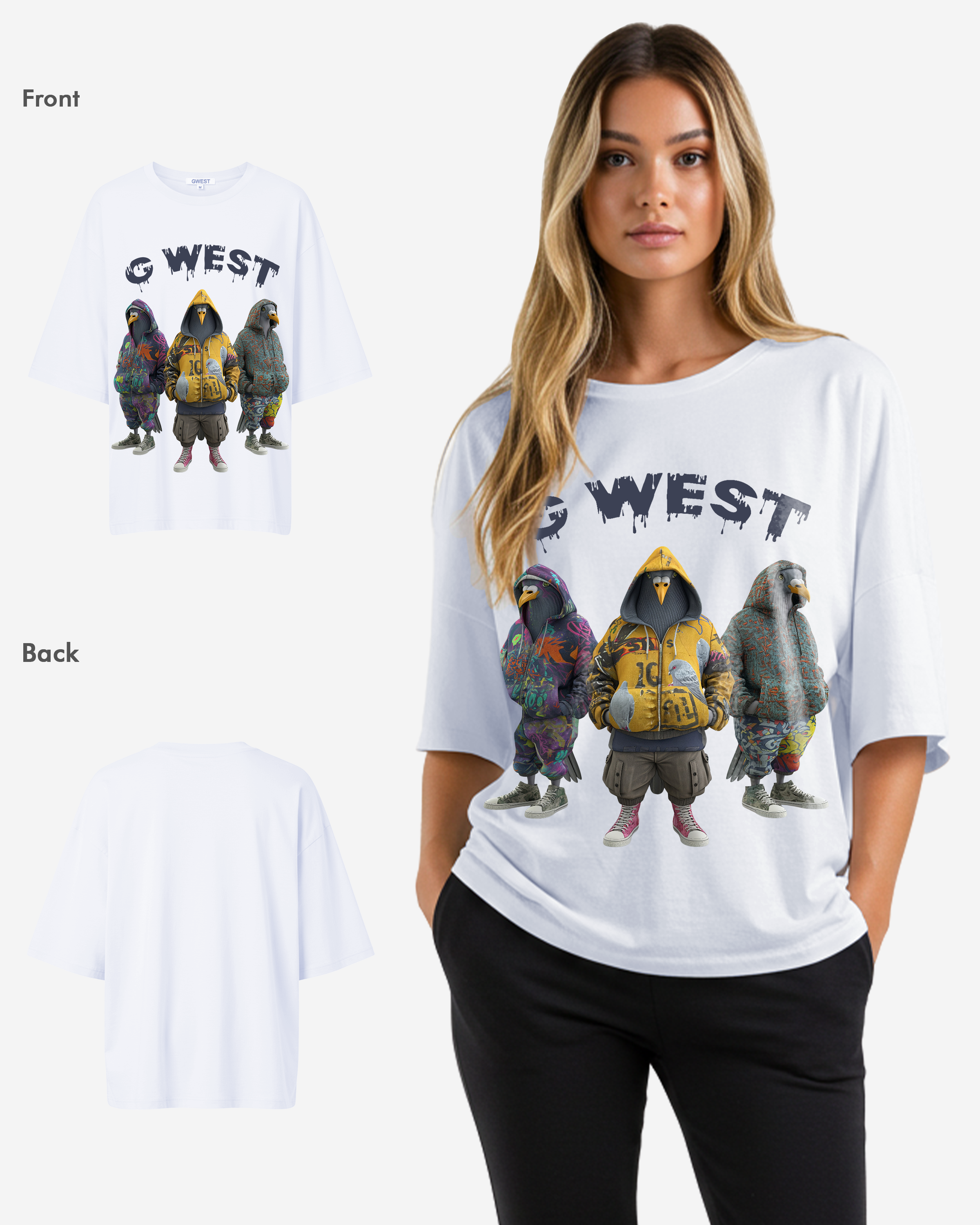 G West 3 Peigion Oversized Tee - WOMEN - G West