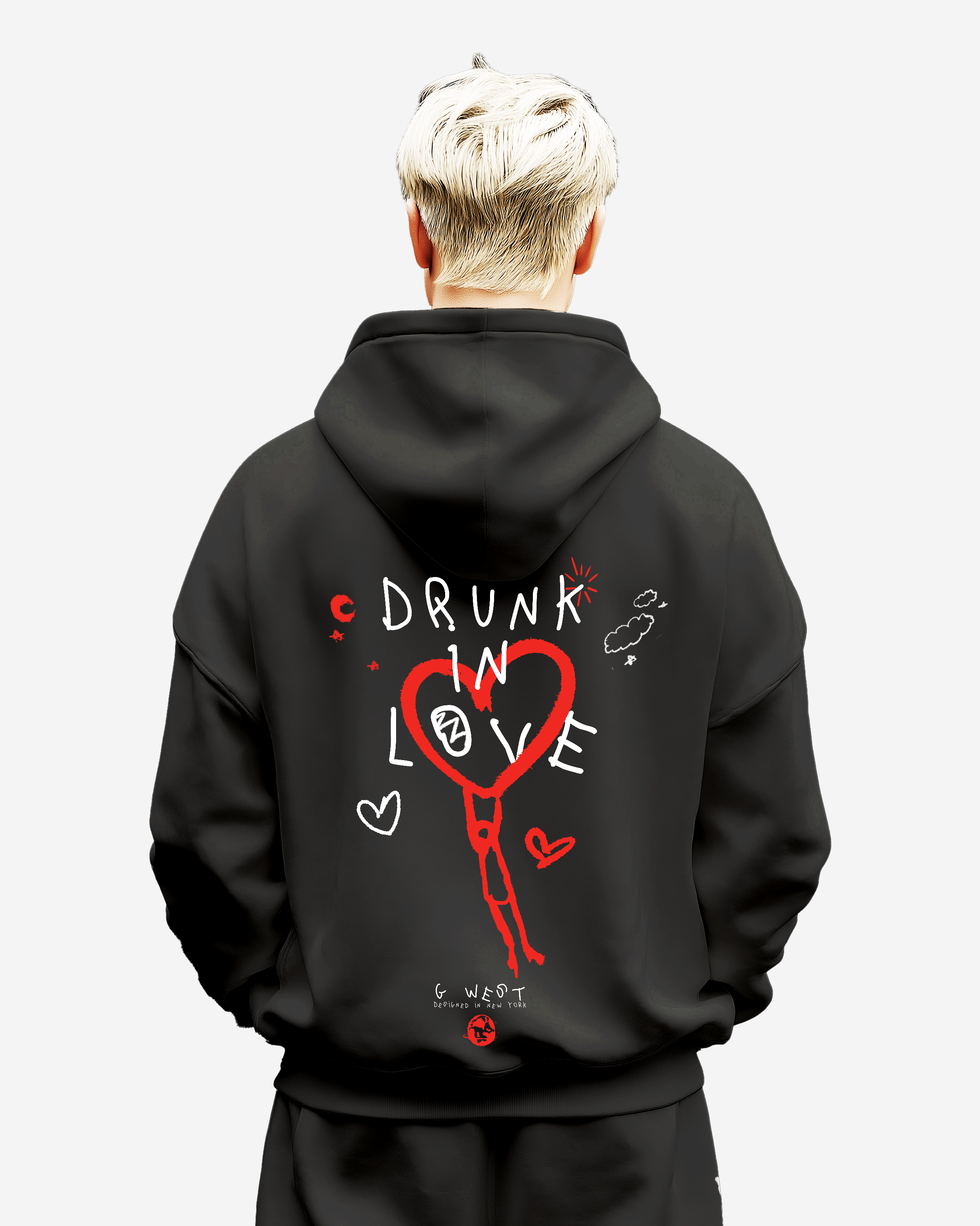 G West Drunk In Love Heavy Premium Oversized Hoodie - G West