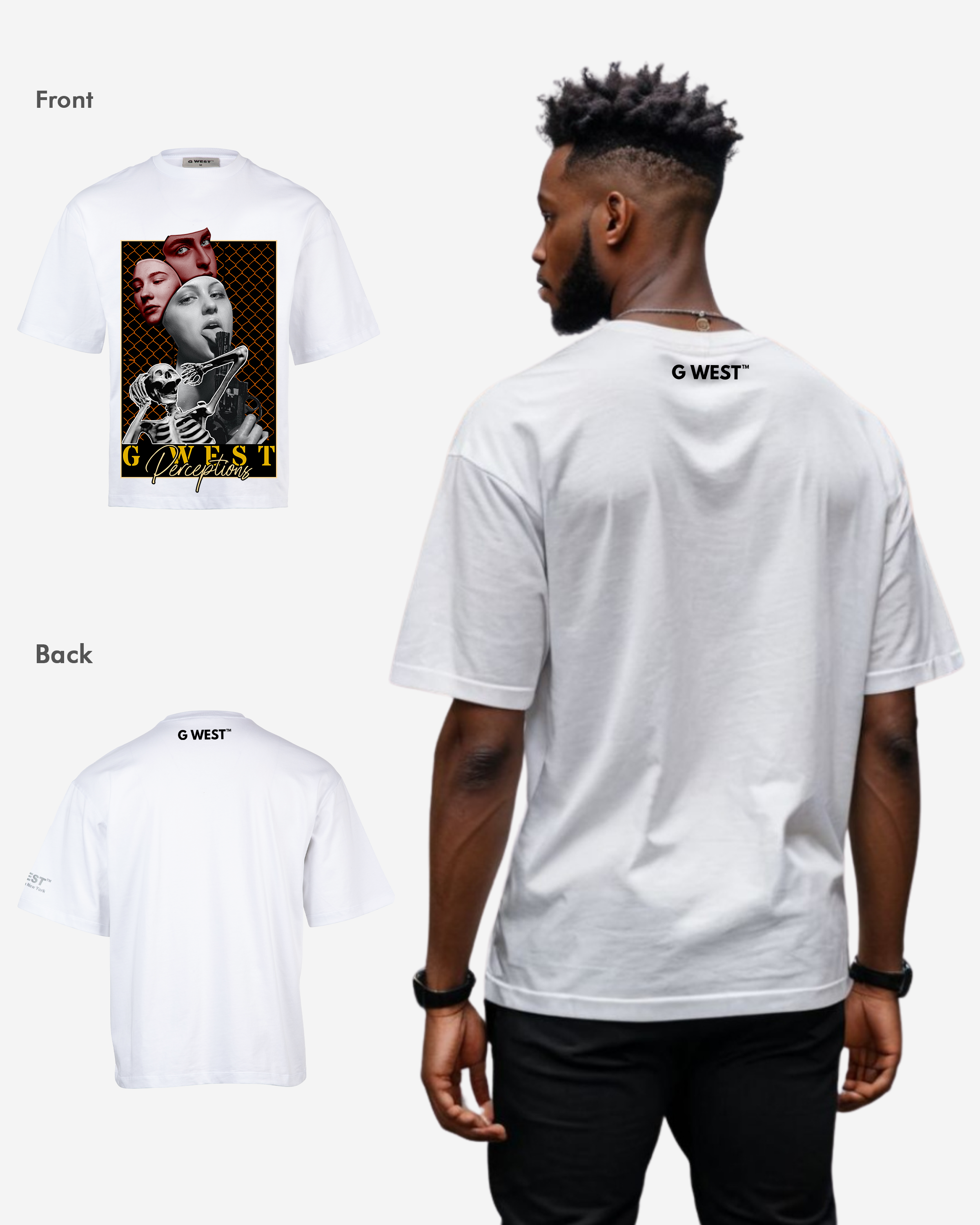 G WEST PEREPTIONS OVERSIZED TEE GWROJMT63 - G West