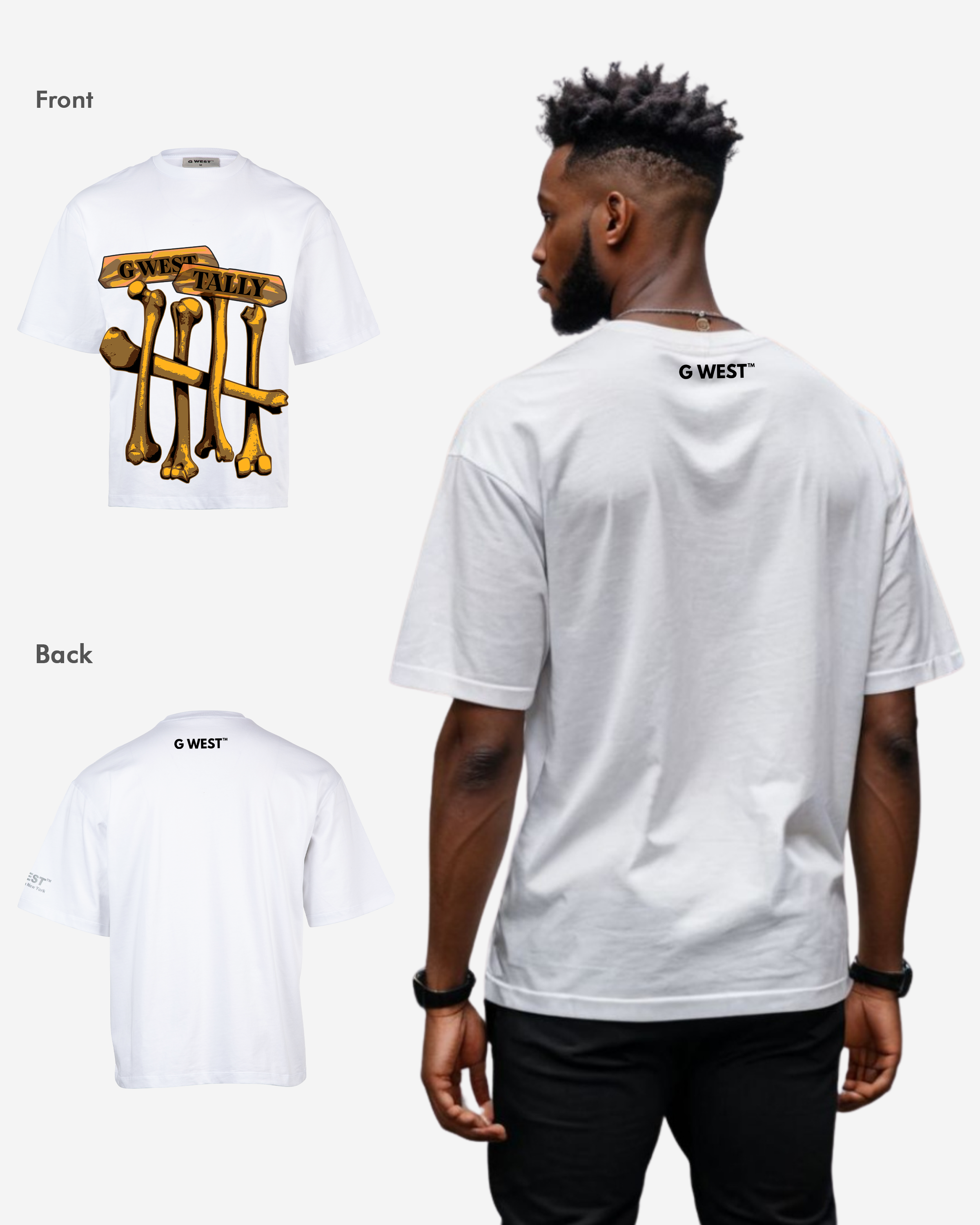 G WEST TALLY OVERSIZED TEE GWROJMT64 - G West