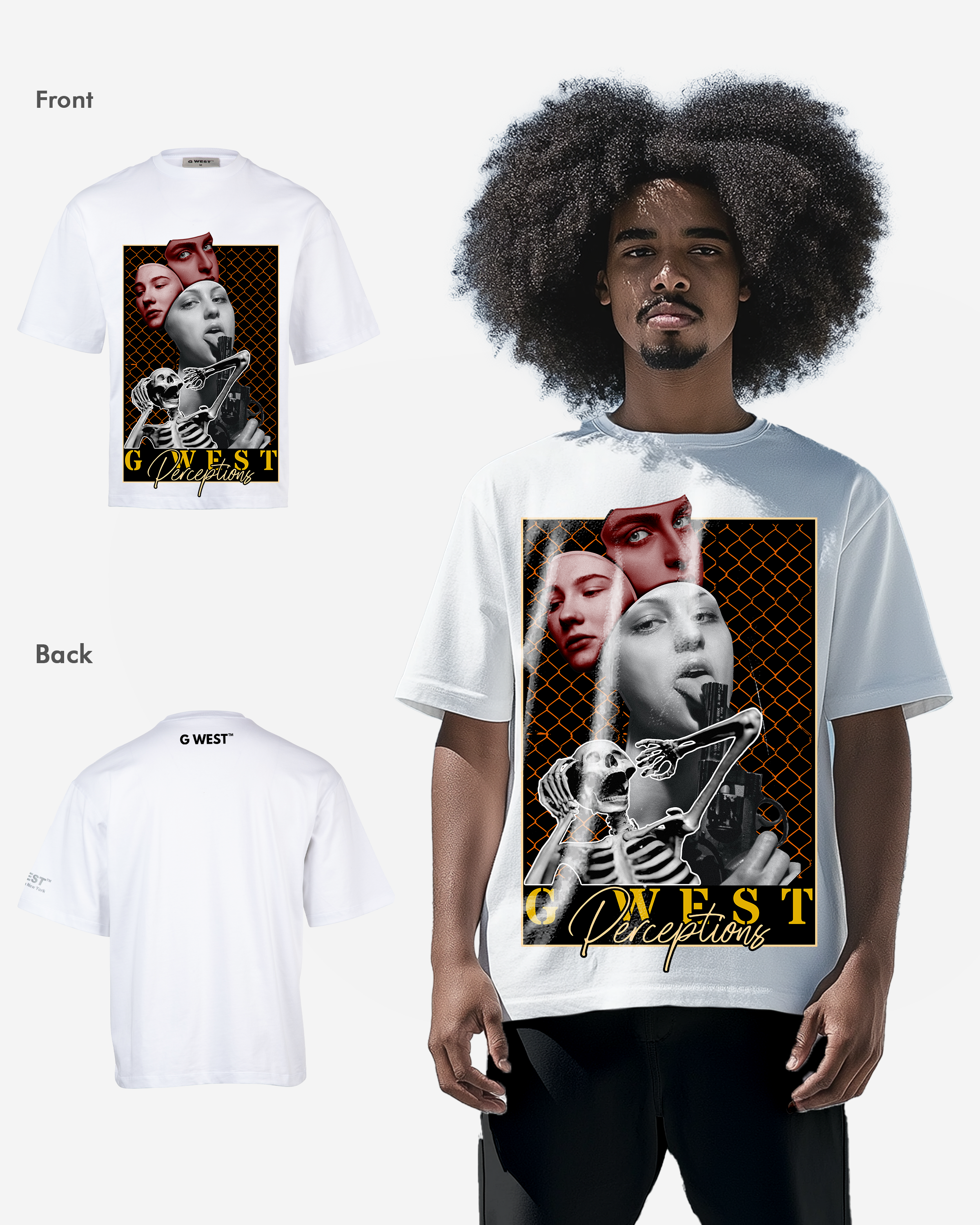 G WEST PEREPTIONS OVERSIZED TEE GWROJMT63 - G West