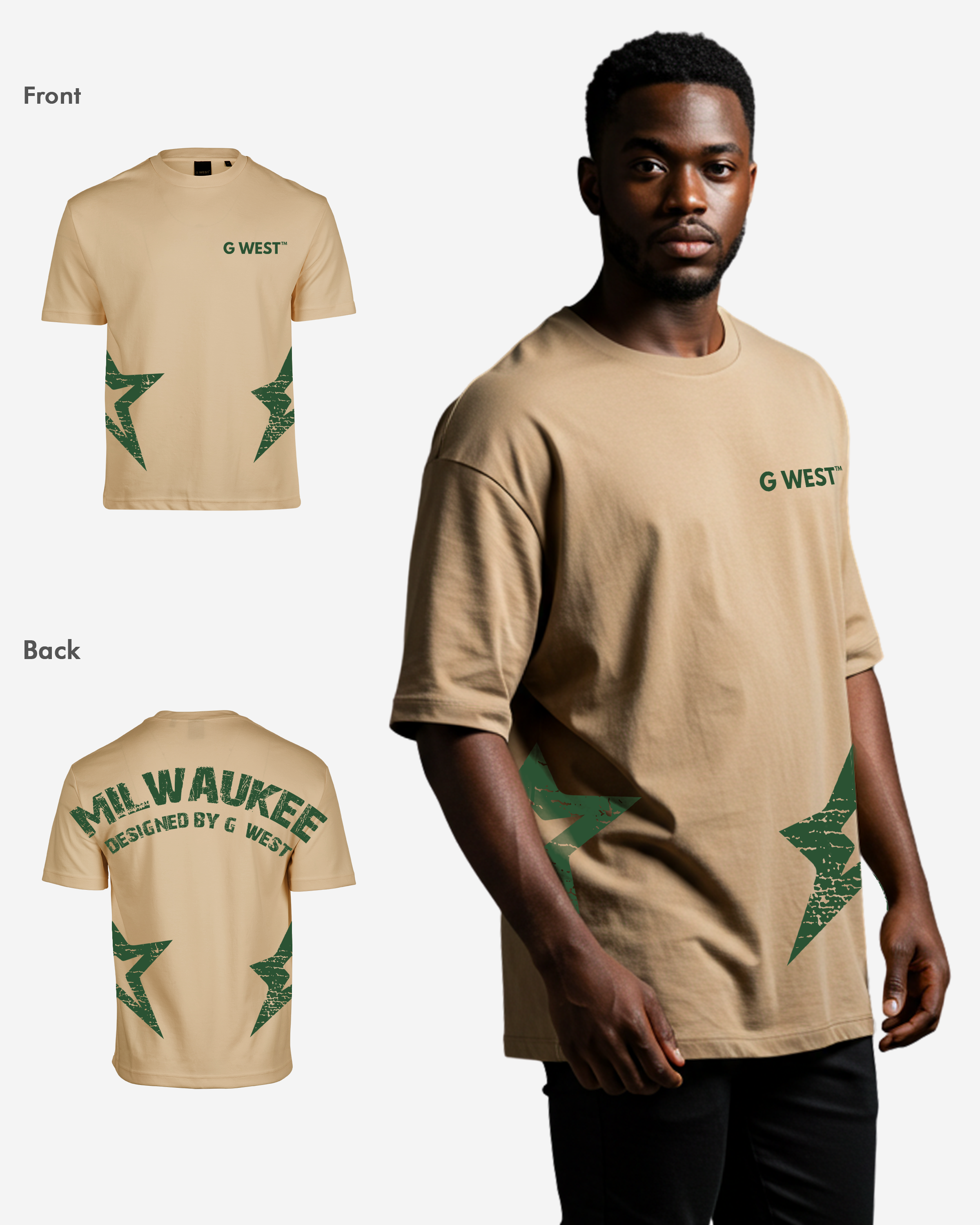 G West Oversized Milwaukee T-Shirt - G West