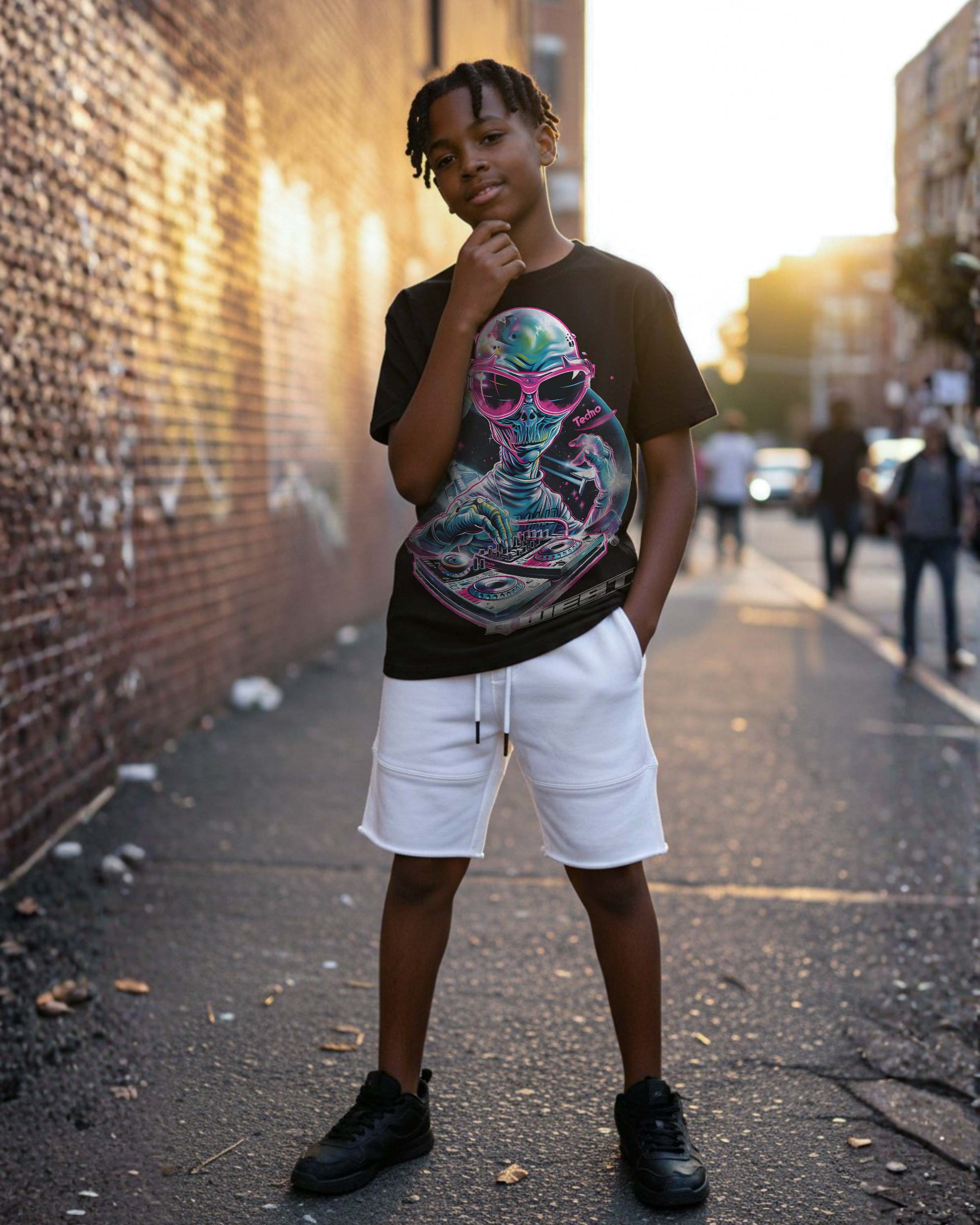 G West Kids Techno Dj Tshirt Mens - G West