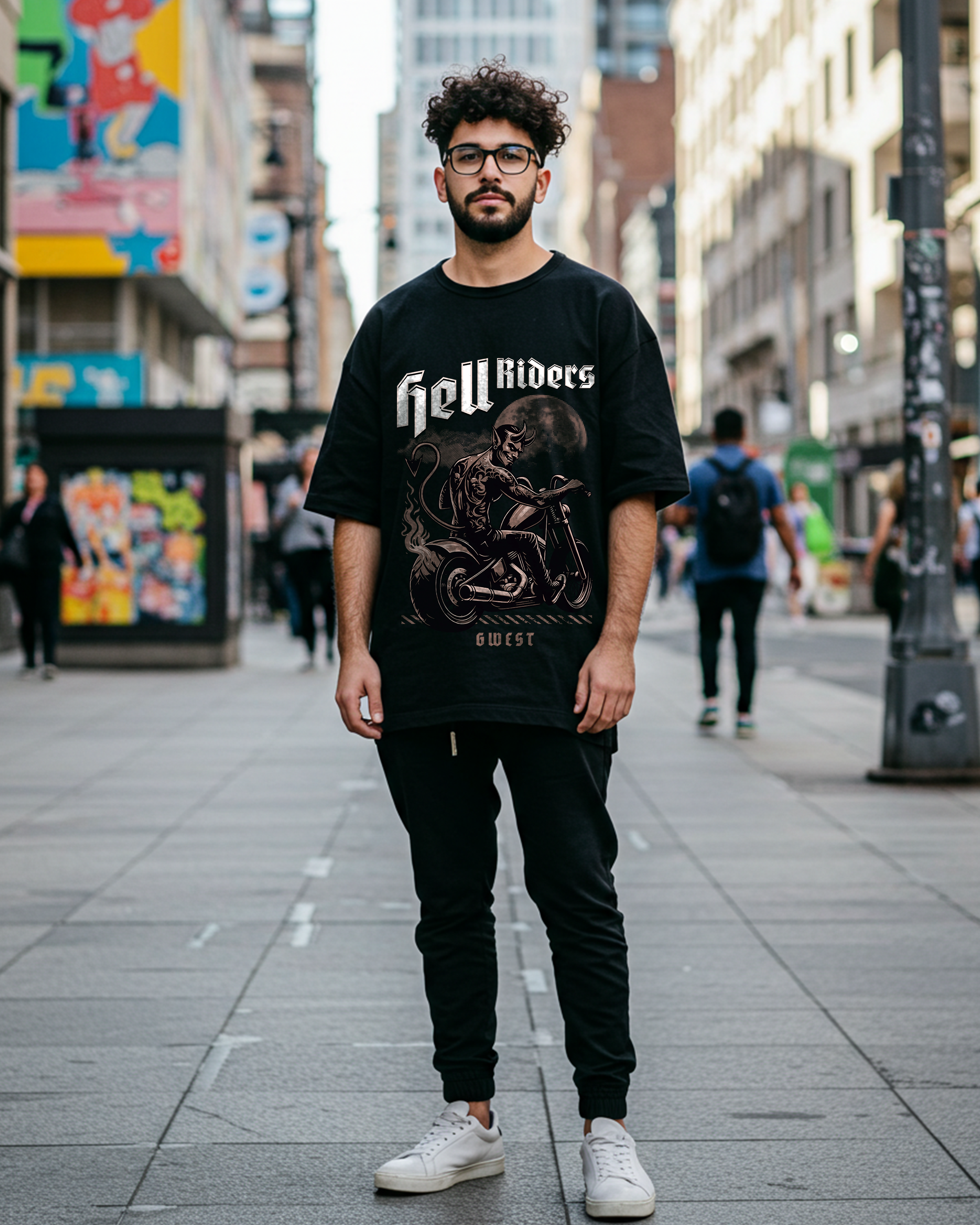 Devil Hell Riders Oversized T-Shirt