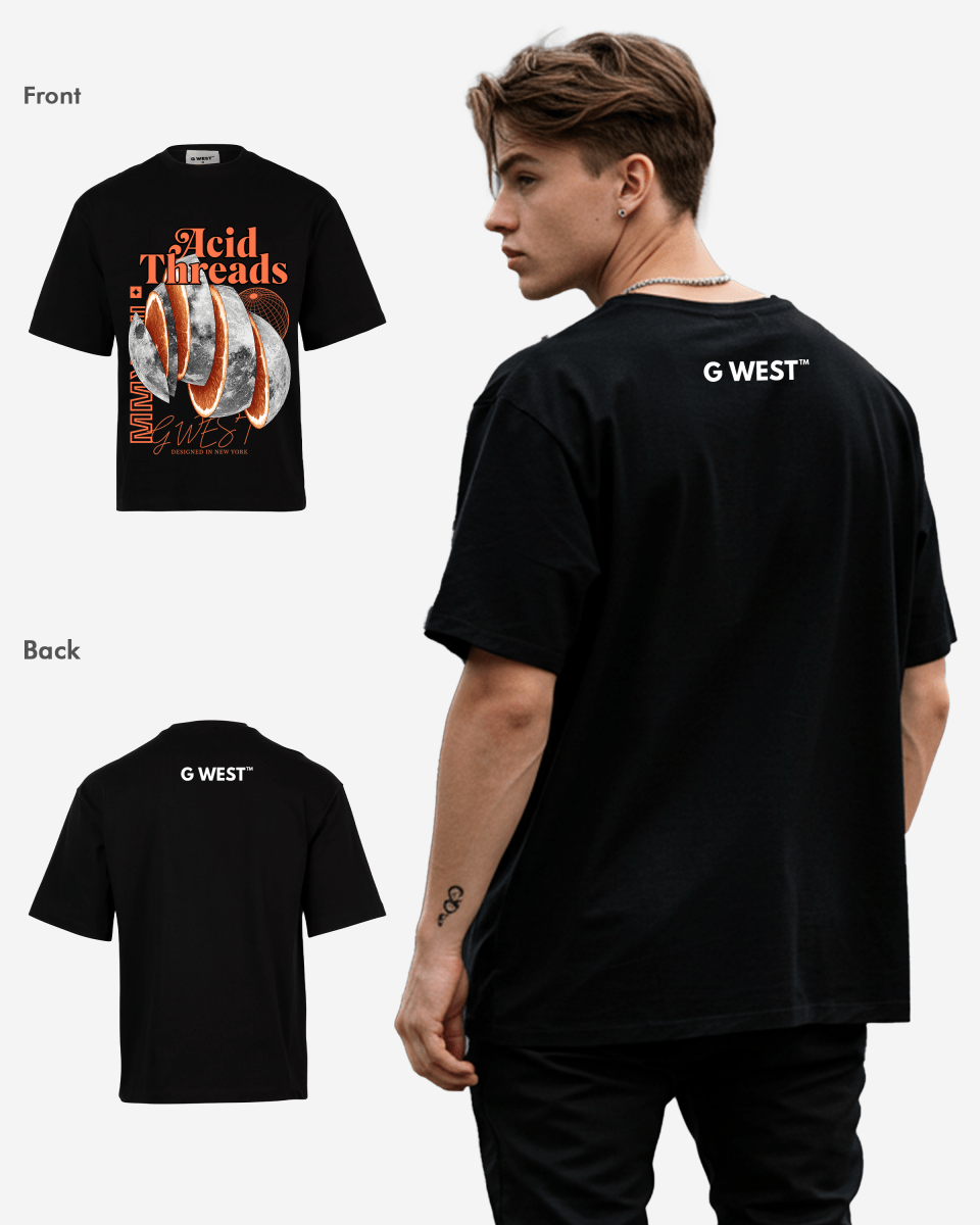 G - WEST ACID THREADS OVERSIZED TEE GWROJMT69 - G West
