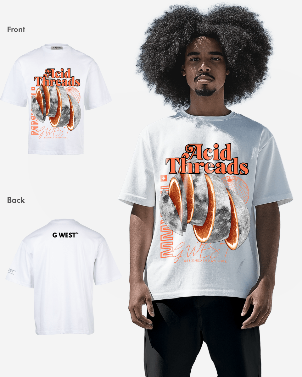 G - WEST ACID THREADS OVERSIZED TEE GWROJMT69 - G West