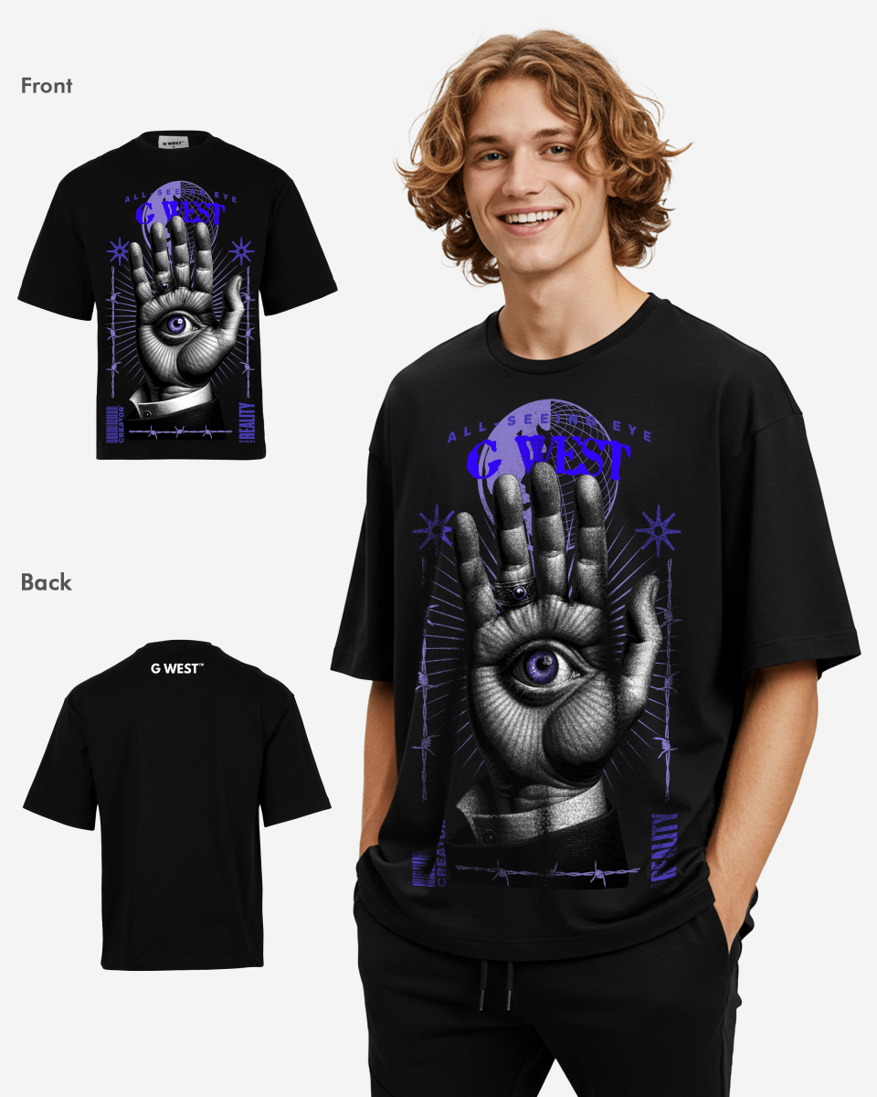 G - WEST ALL SEEING EYE OVERSIZED TEE GWROJMT91 - G West