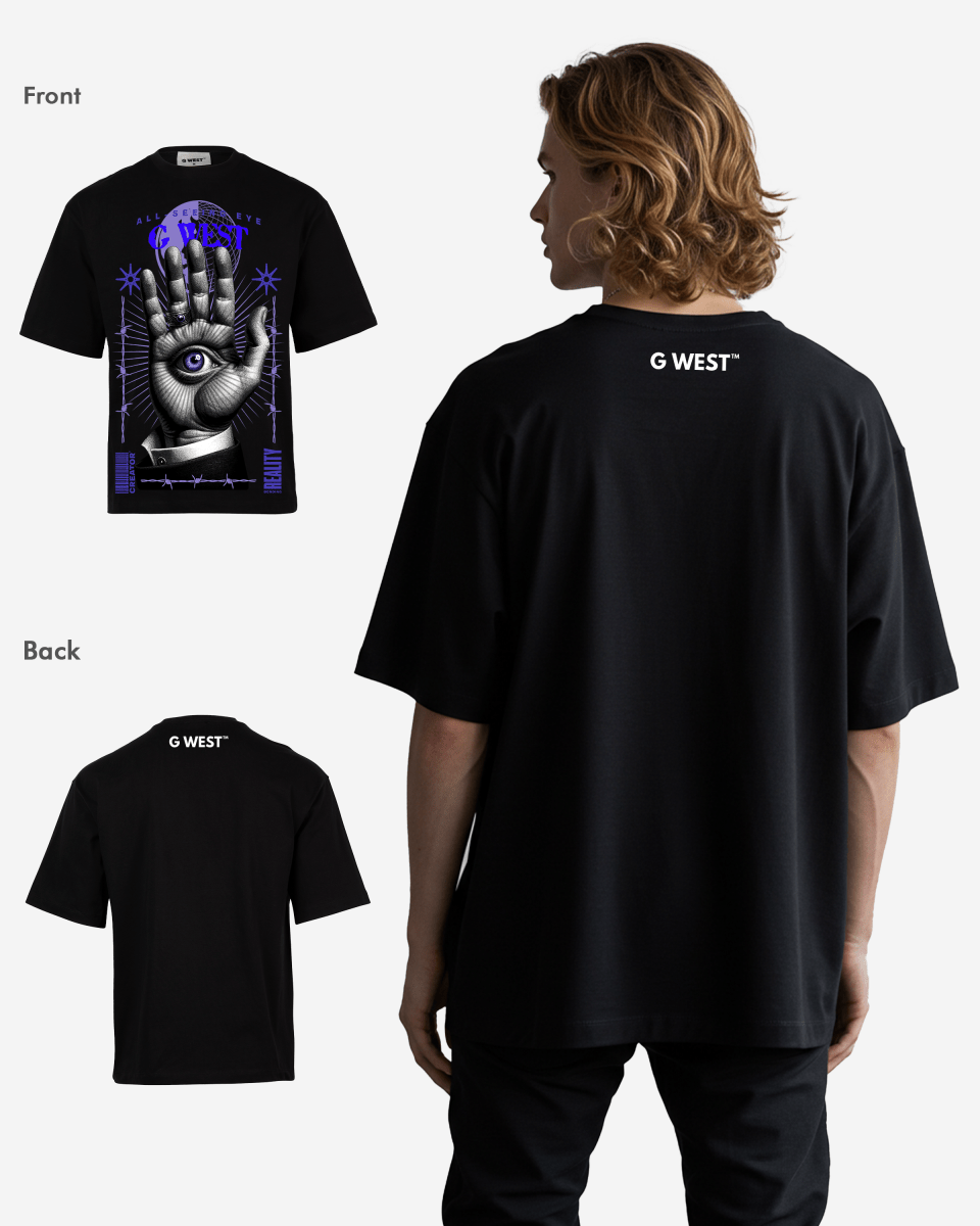 G - WEST ALL SEEING EYE OVERSIZED TEE GWROJMT91 - G West