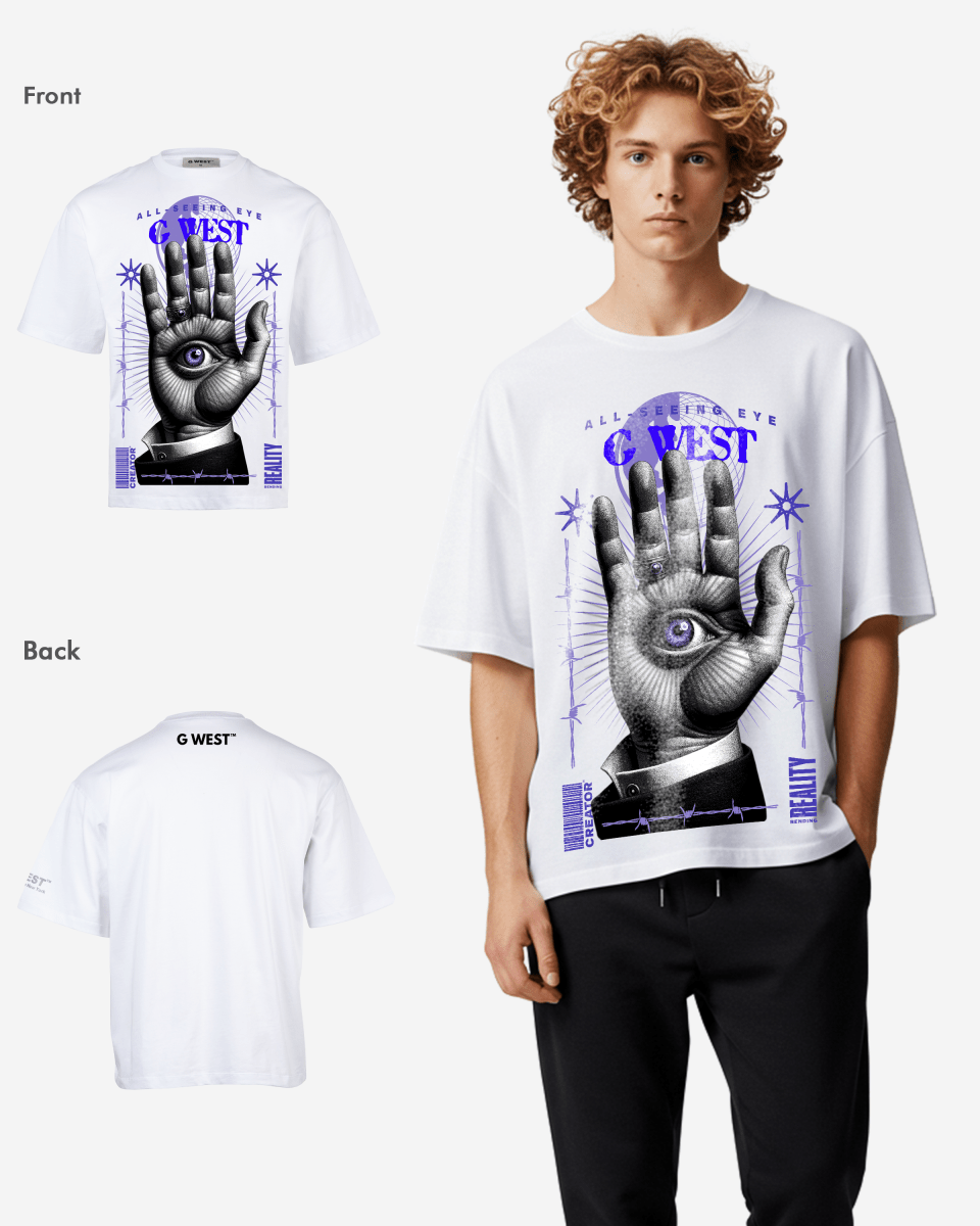 G - WEST ALL SEEING EYE OVERSIZED TEE GWROJMT91 - G West