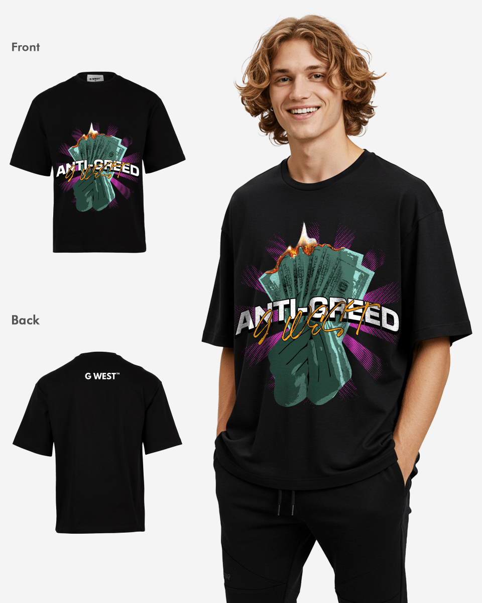 G - WEST ANTI GREED OVERSIZED TEE GWROJMT52 - G West