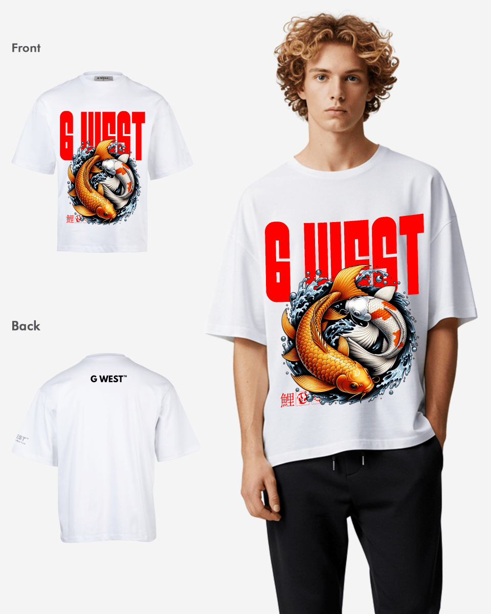 G - WEST AQUA HARMONY OVERSIZED TEE GWROJMT176 - G West