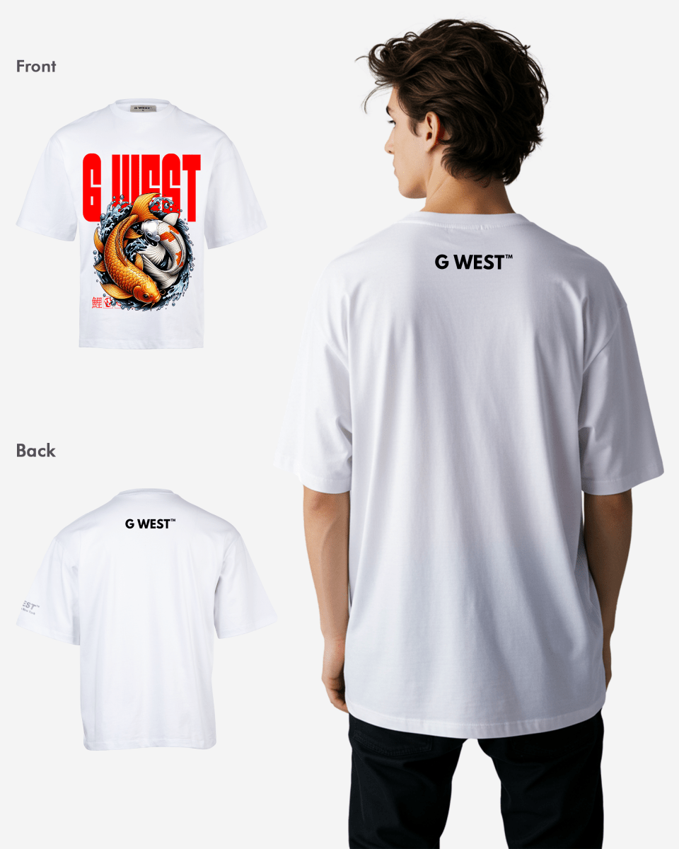 G - WEST AQUA HARMONY OVERSIZED TEE GWROJMT176 - G West