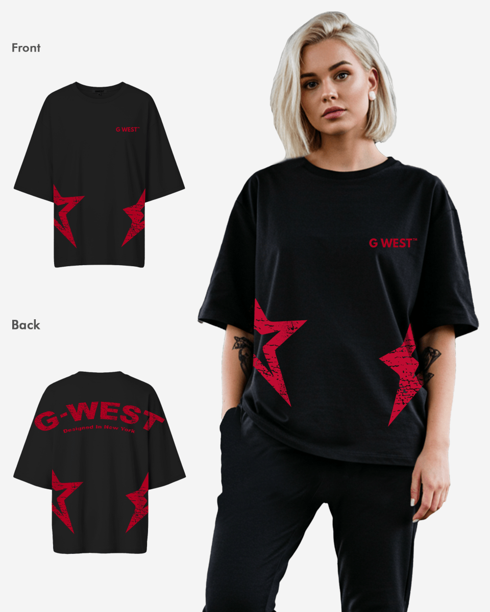G West Arch Logo Oversized Tee - Women - G West