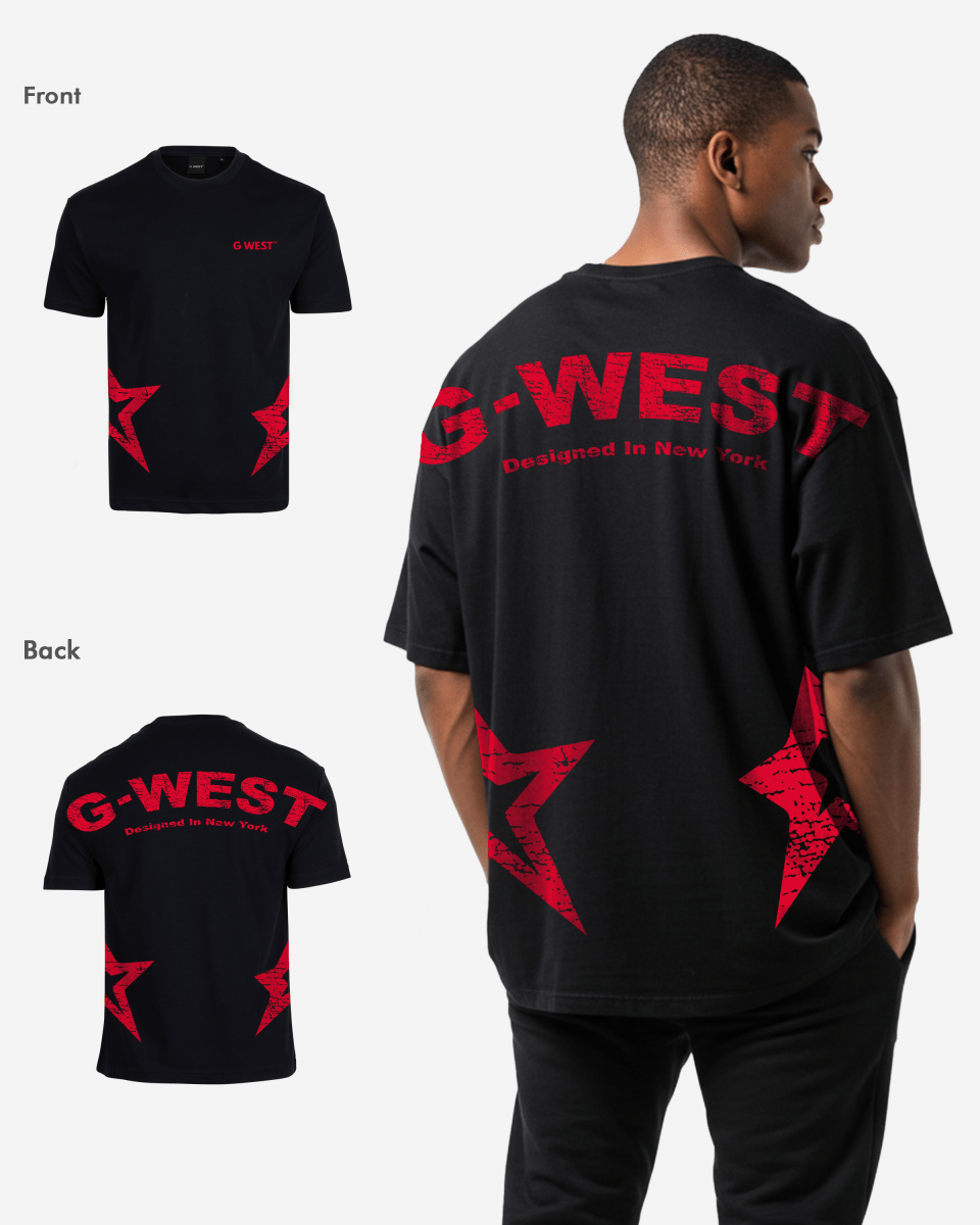 G West Arch Logo Oversized Tee - G West