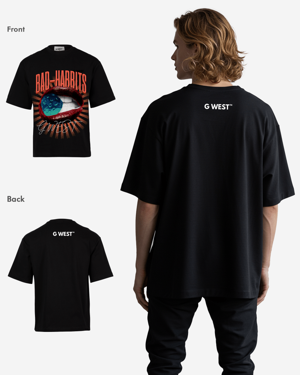 G - WEST BAD HABBITS OVERSIZED TEE GWROJMT70 - G West