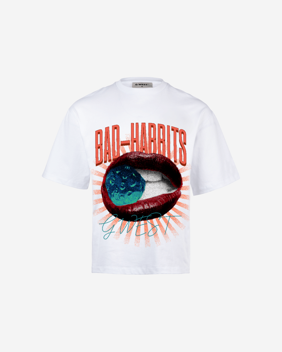 G - WEST BAD HABBITS OVERSIZED TEE GWROJMT70 - G West