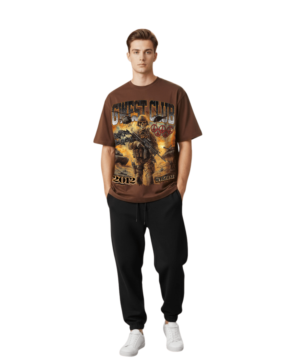 G West Battle Ghost Oversized Men's T-Shirt - G West
