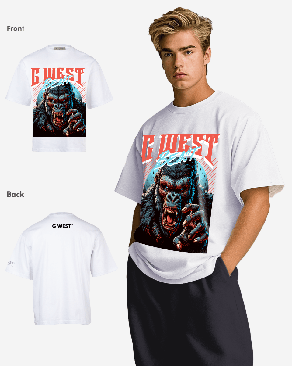 G - WEST BEAST OVERSIZED TEE GWROJMT168 - G West