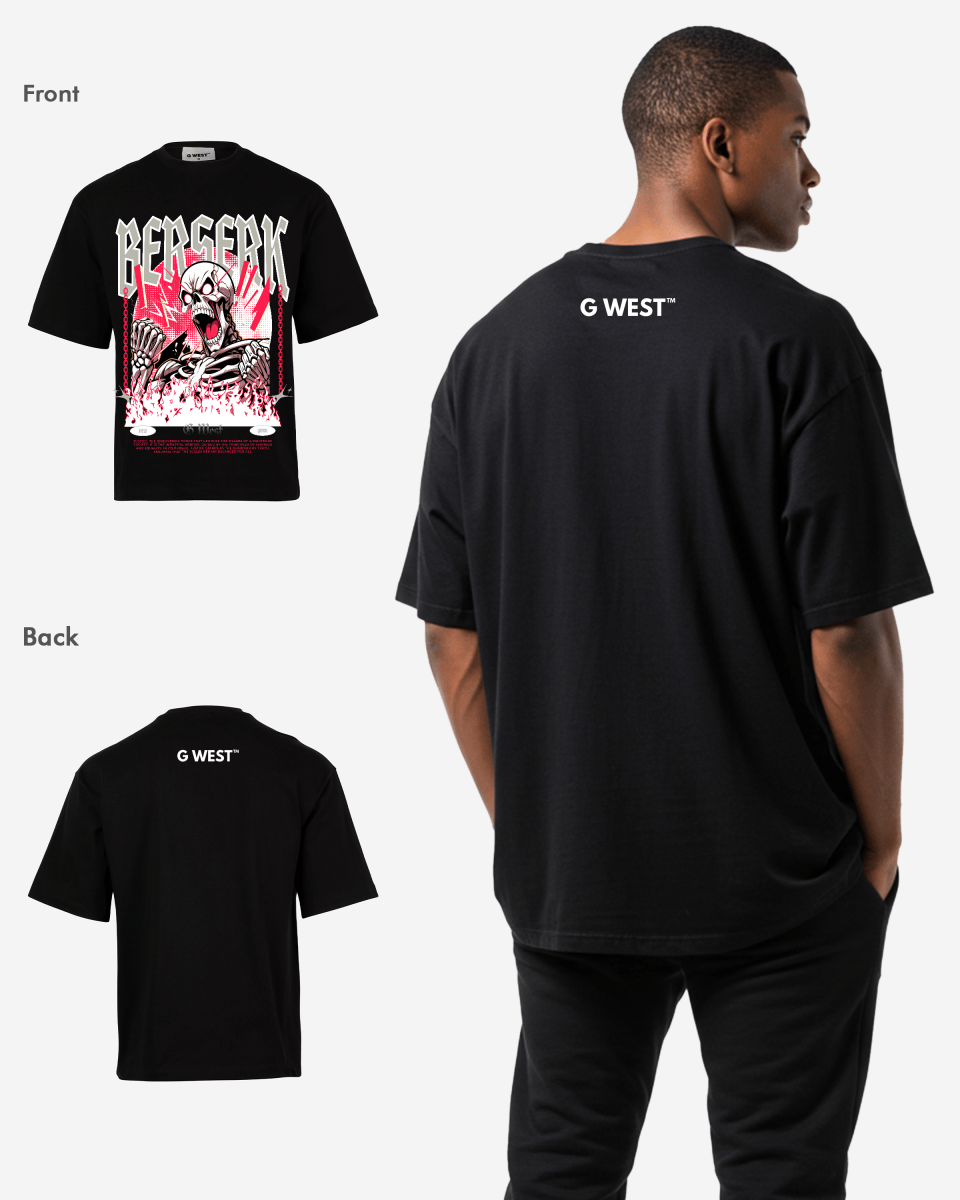 G - WEST BERSERK OVERSIZED TEE GWROJMT166 - G West