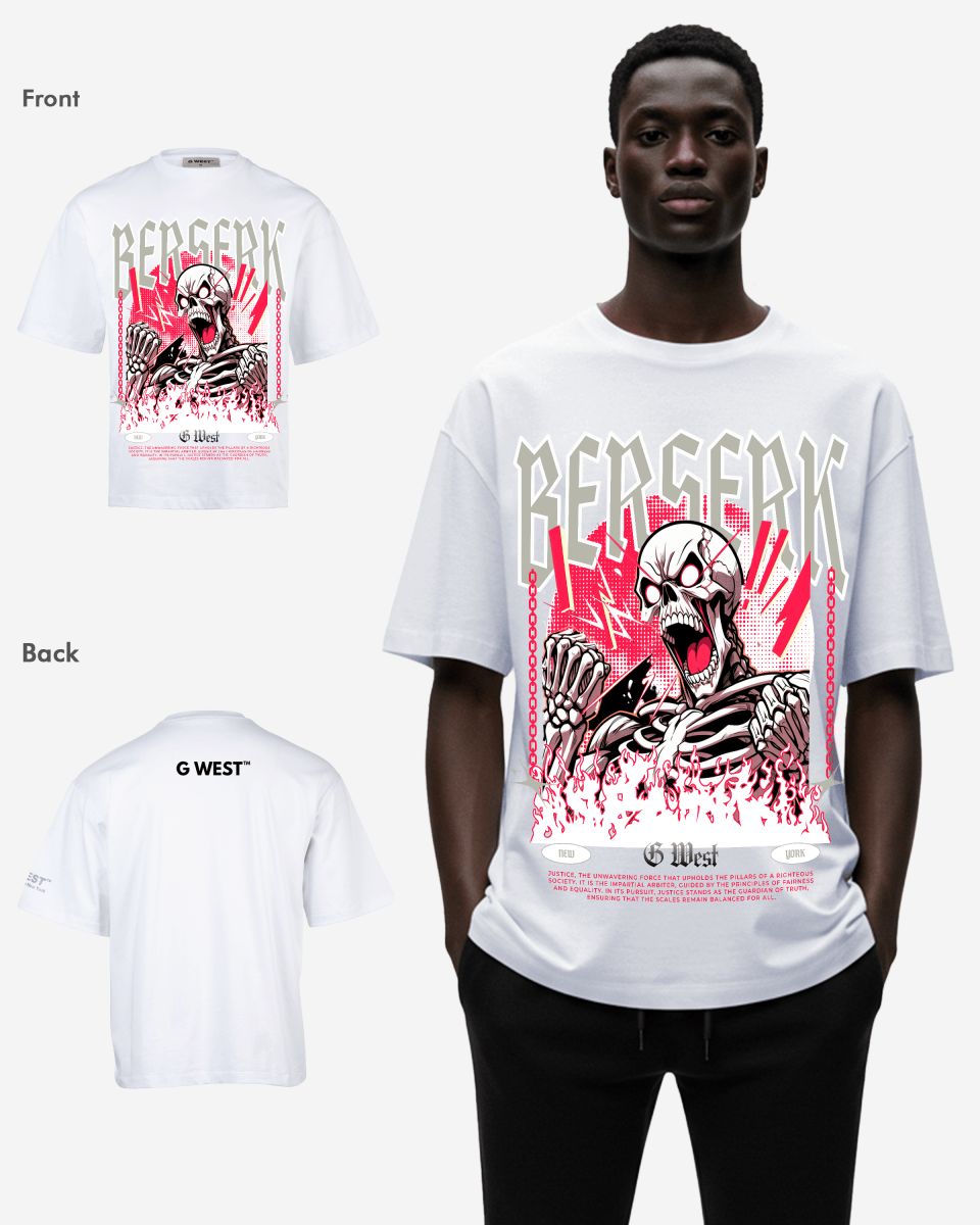 G - WEST BERSERK OVERSIZED TEE GWROJMT166 - G West