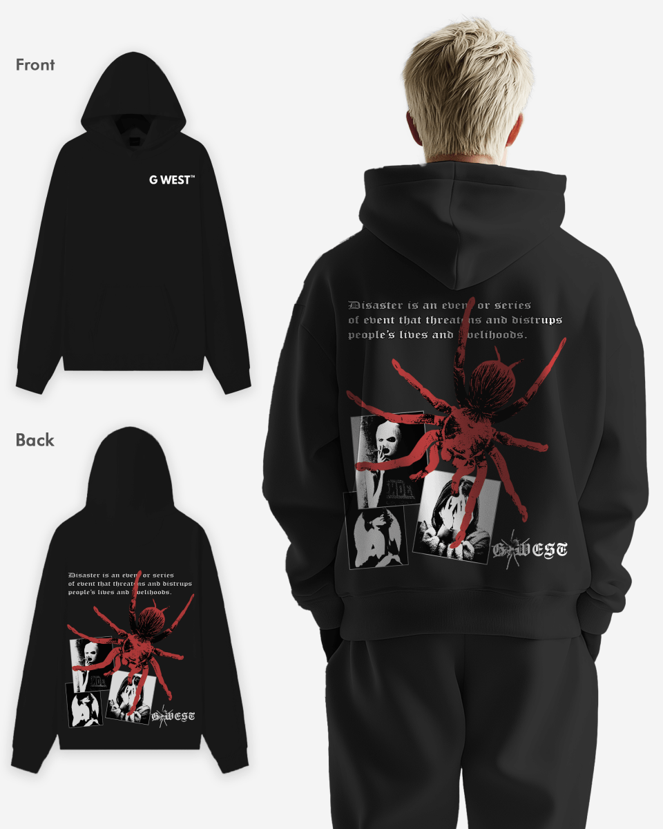 G West Big Spider Oversize Hoodie Mens Style - G West
