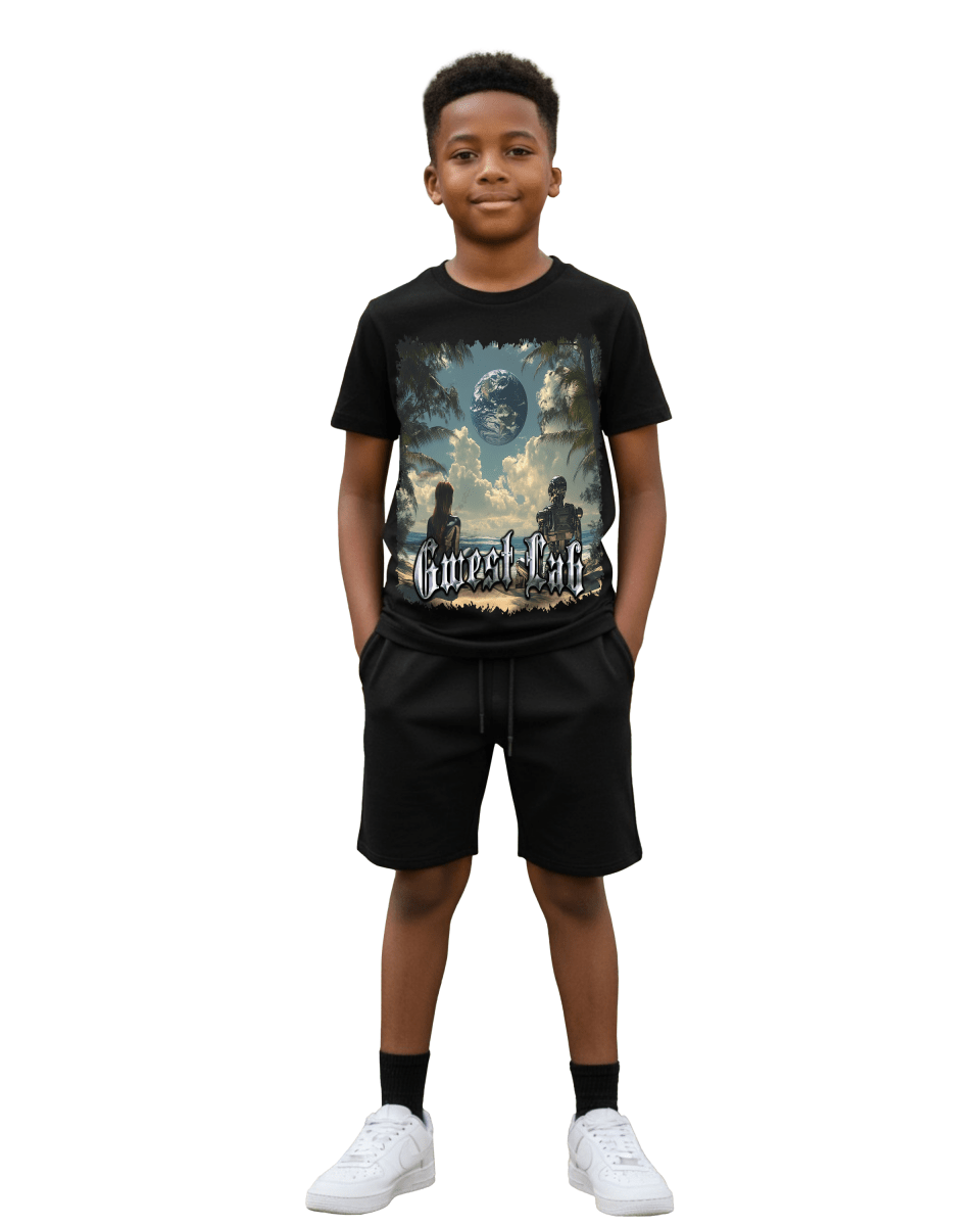 G West Binary Beach Dreams Kids T-Shirt - G West