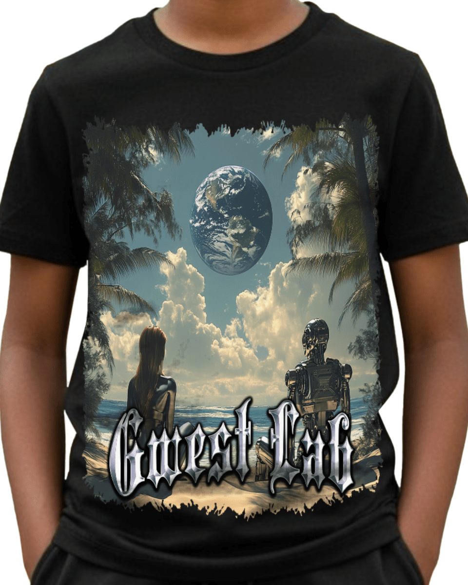 G West Binary Beach Dreams Kids T-Shirt - G West