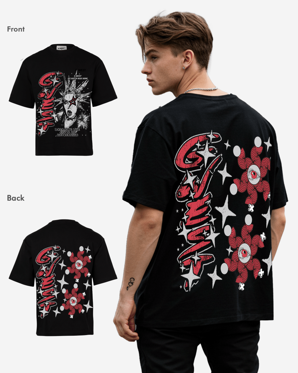G West Breaking the Cycle Double Sided Premium Oversized Tee - G West