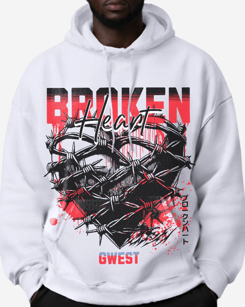 G West Broken Heart Men's Hoodie - G West